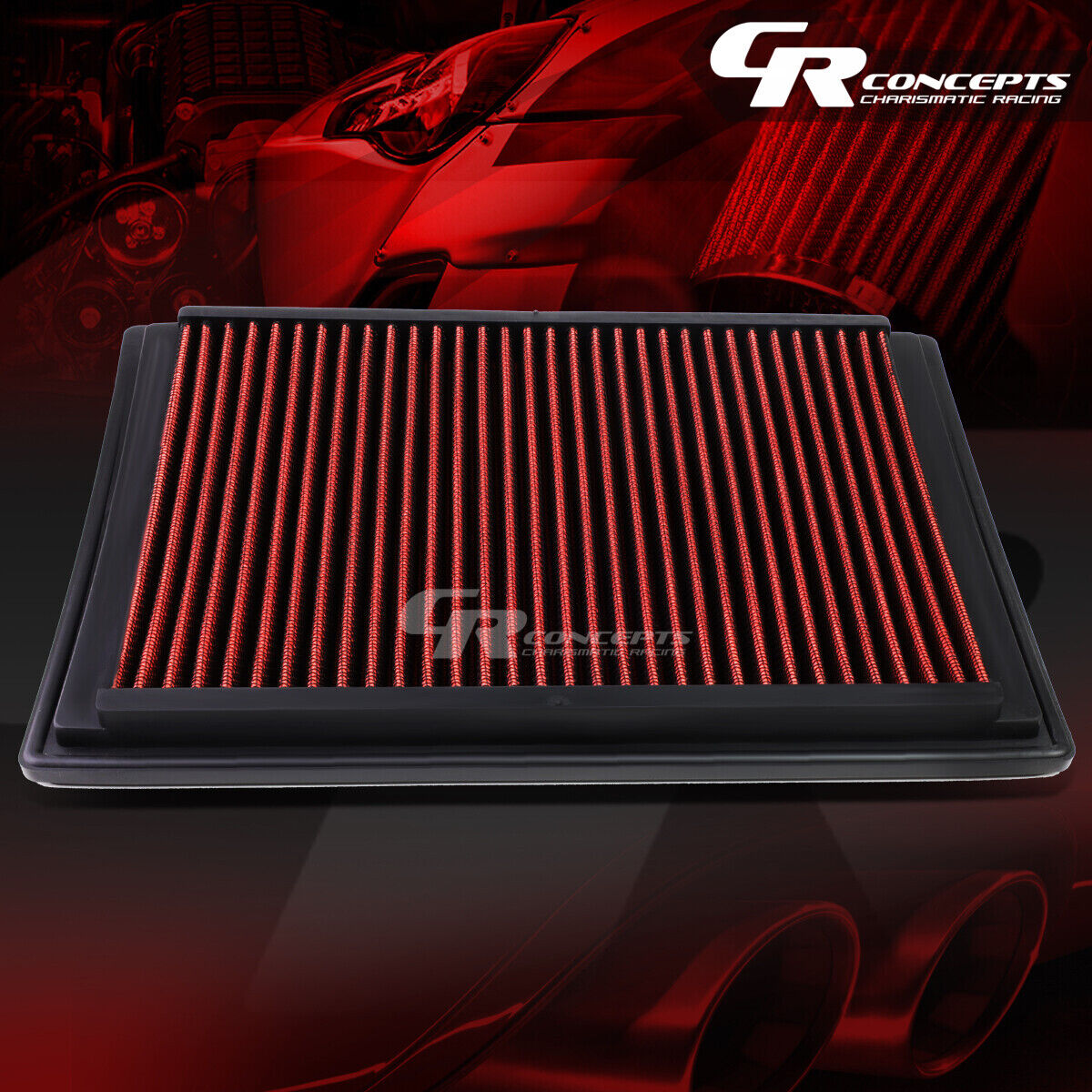 RED WASHABLE HIGH FLOW AIR FILTER FOR 05-08 F-150-F-350 LINCOLN MARK LT 5.4L