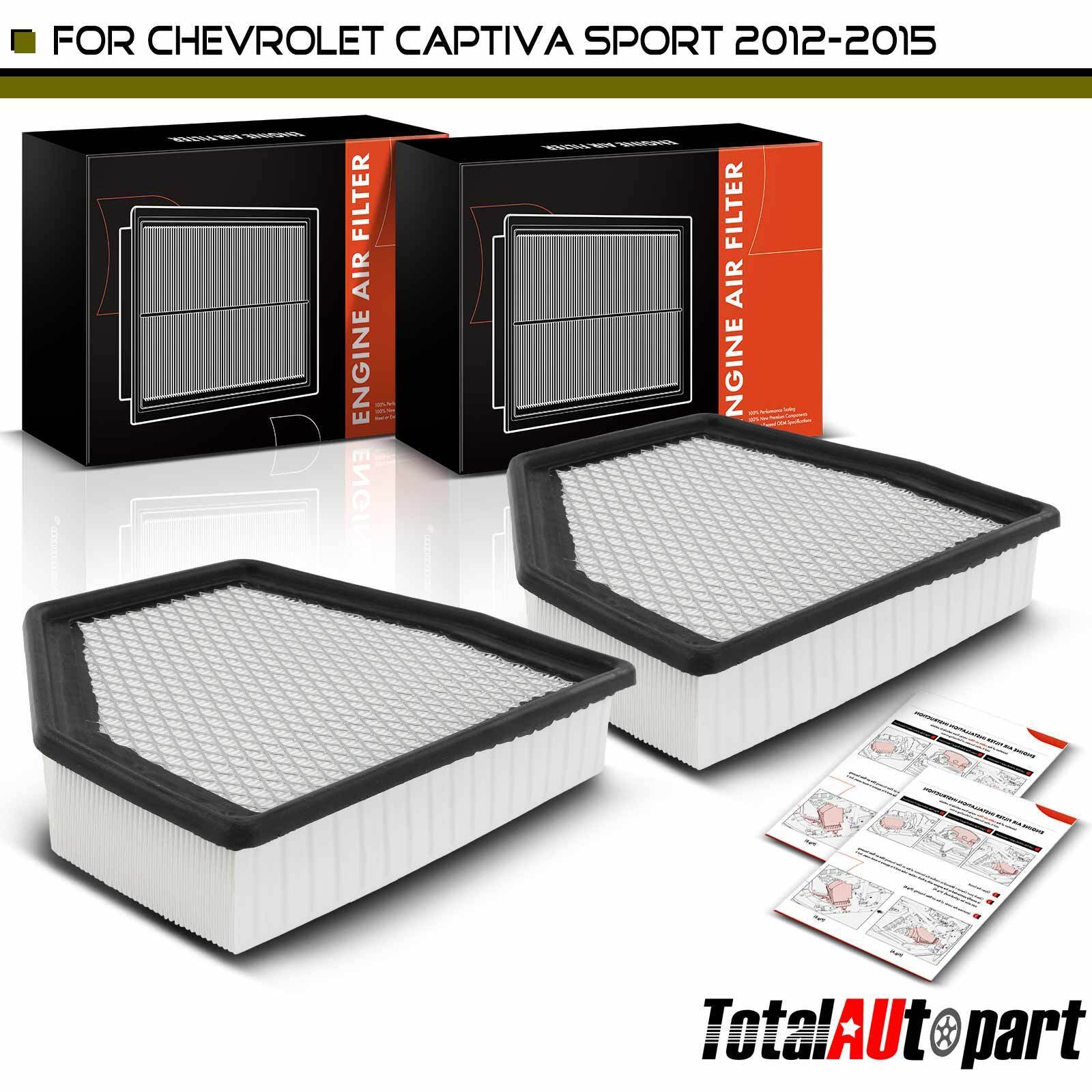New 2x Engine Air Filter for Chevy Captiva Sport 2012-2015 Saturn Vue 2008-2010
