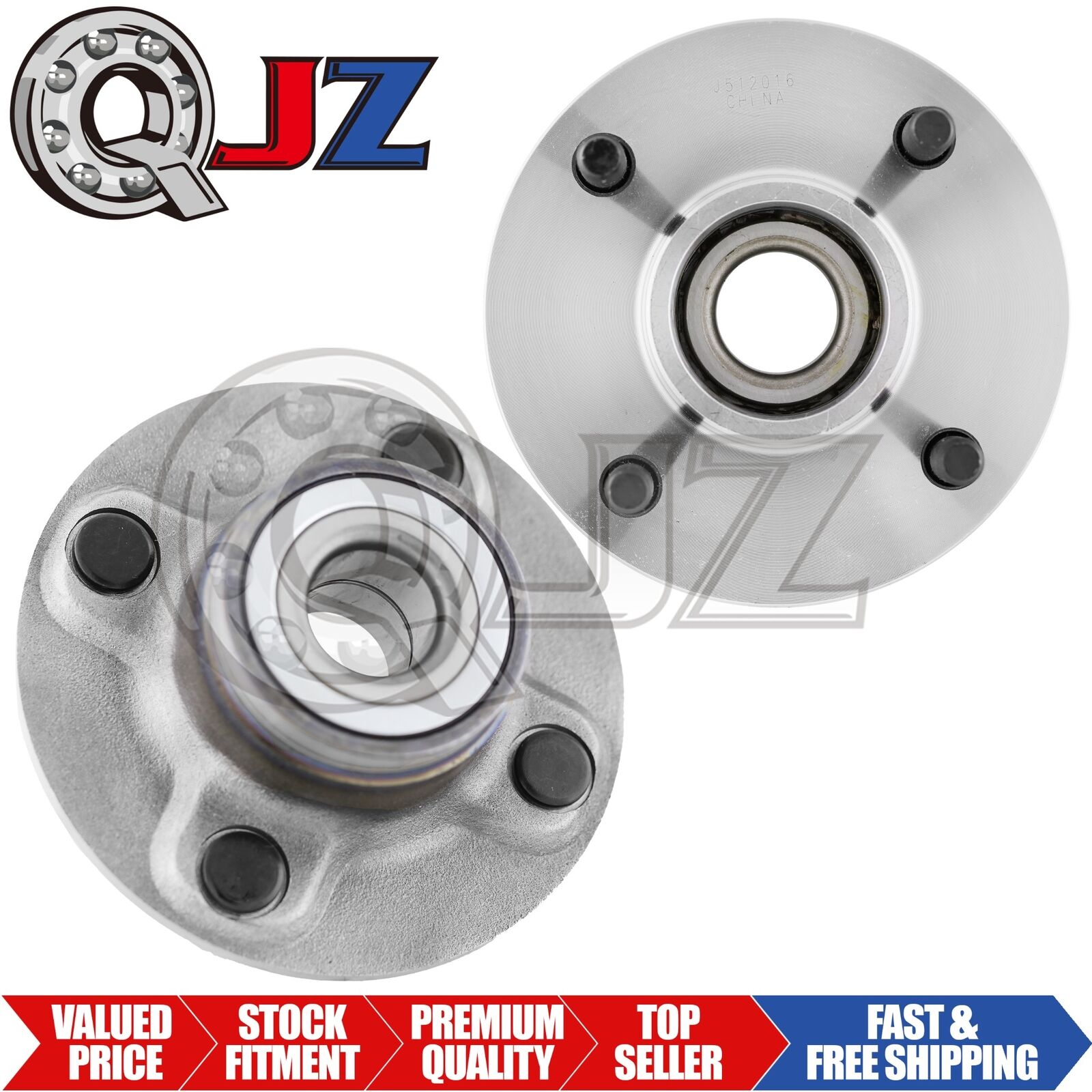 [2-Pack] 512016 REAR Wheel Hub Assembly For 1990-1992 Nissan Stanza Non-ABS FWD