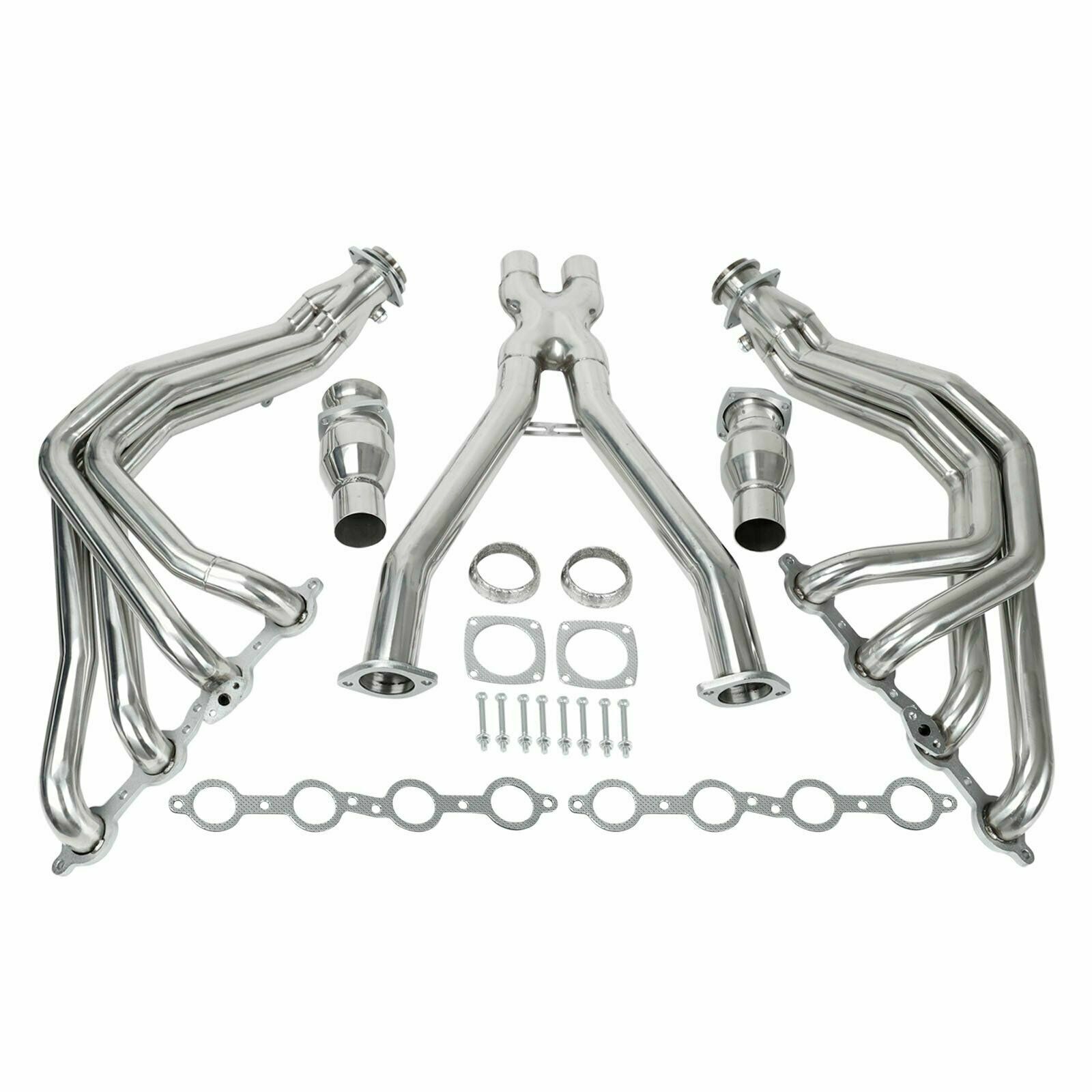 Exhaust Headers Manifold W/X Pipe Fit 1997-2004 Chevy Corvette C5 5.7L Stainless