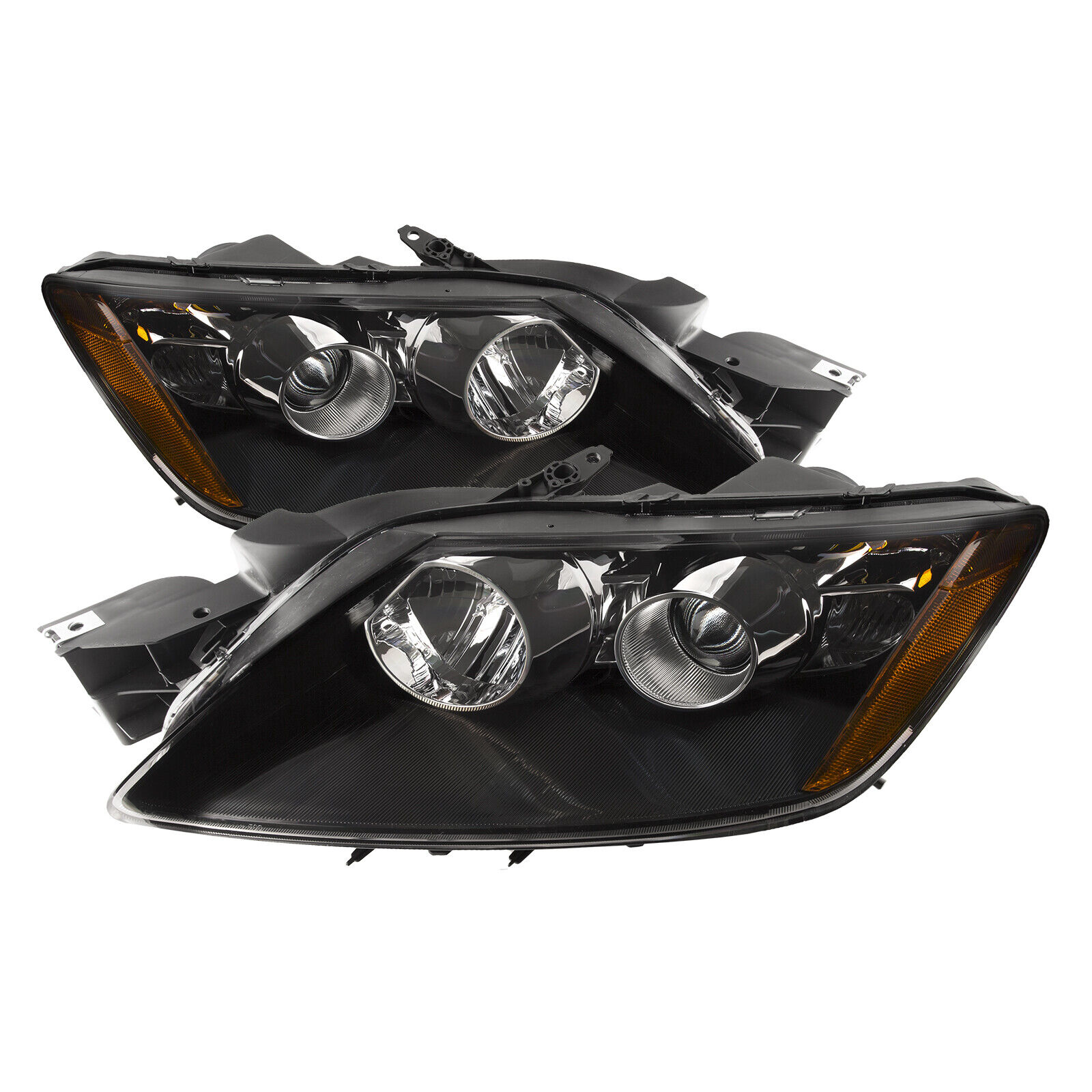 Headlight Halogen Black Housing Set w/Performance Lens Fits 07-2011 Mazda CX-7