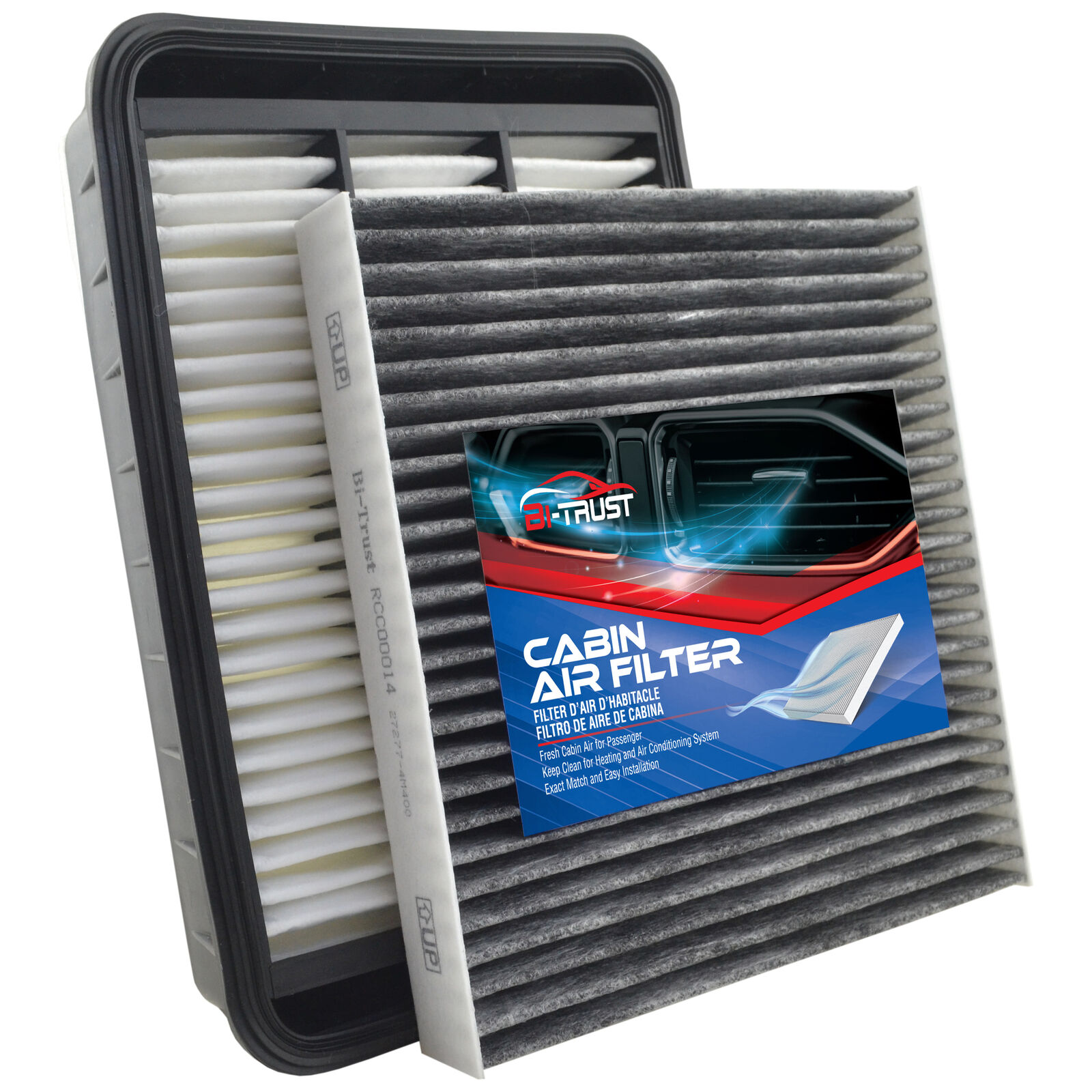 Engine Cabin Air Filter Kit for 2008-2015 Mitsubishi Lancer 2007-2013 Outlander