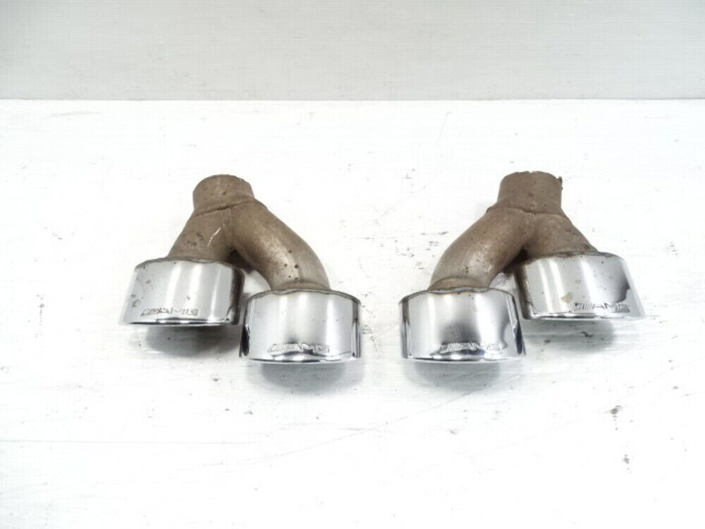 04 Mercedes R230 SL55 exhaust tips, left/right AMG