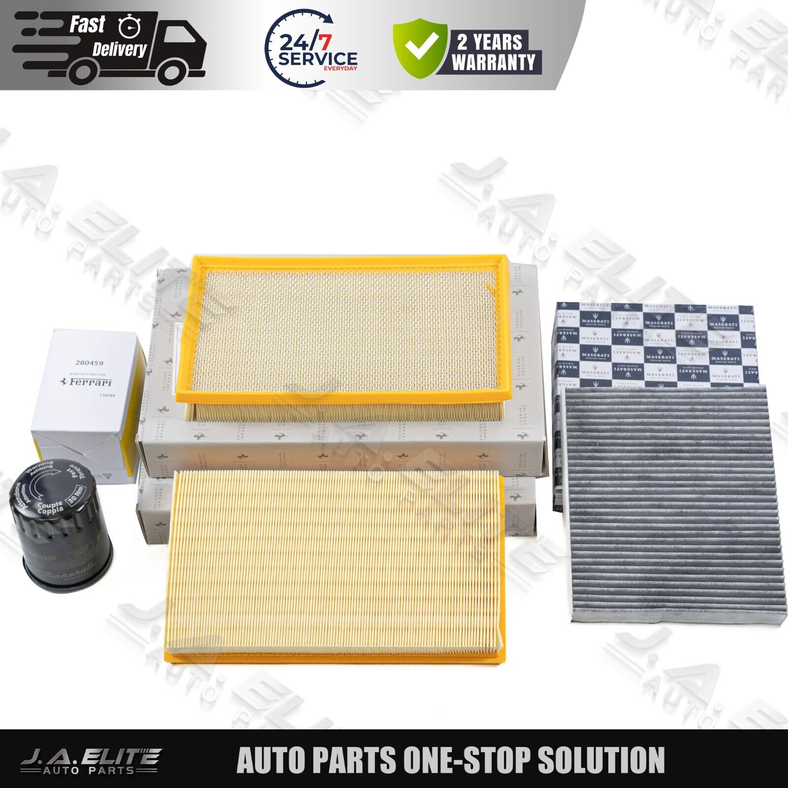 4pcs Air Filter & Pollen Filter & Oil Filter for Ferrari 599, 612