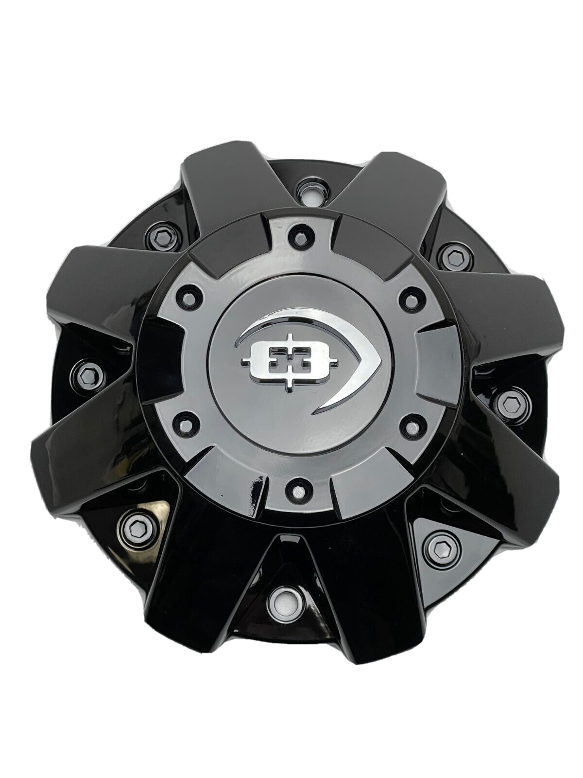 Vision Gloss Black 8 Lug Wheel Center Cap C420GB-8