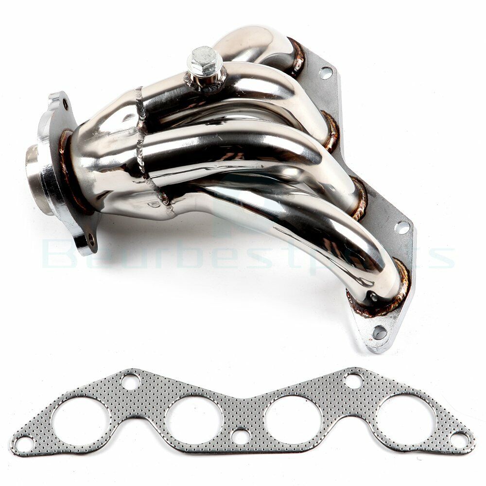 For 01-05 Honda Civic EX 1.7L SOHC Polished S/S Racing Manifold Header Exhaust