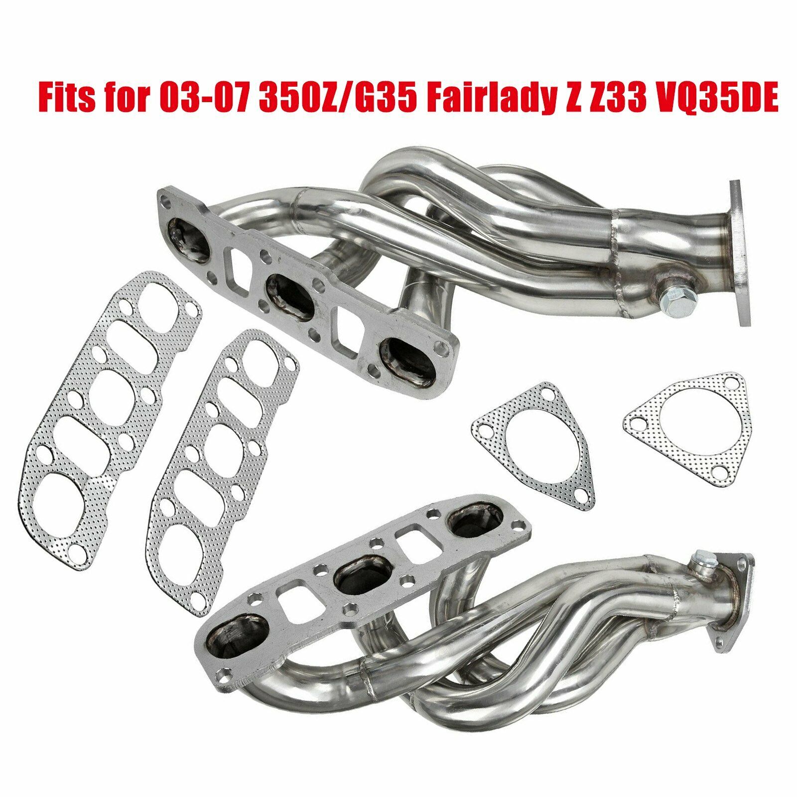 Stainless Exhaust Header Manifold Fits for 03-07 350Z/G35 Fairlady Z Z33 VQ35DE