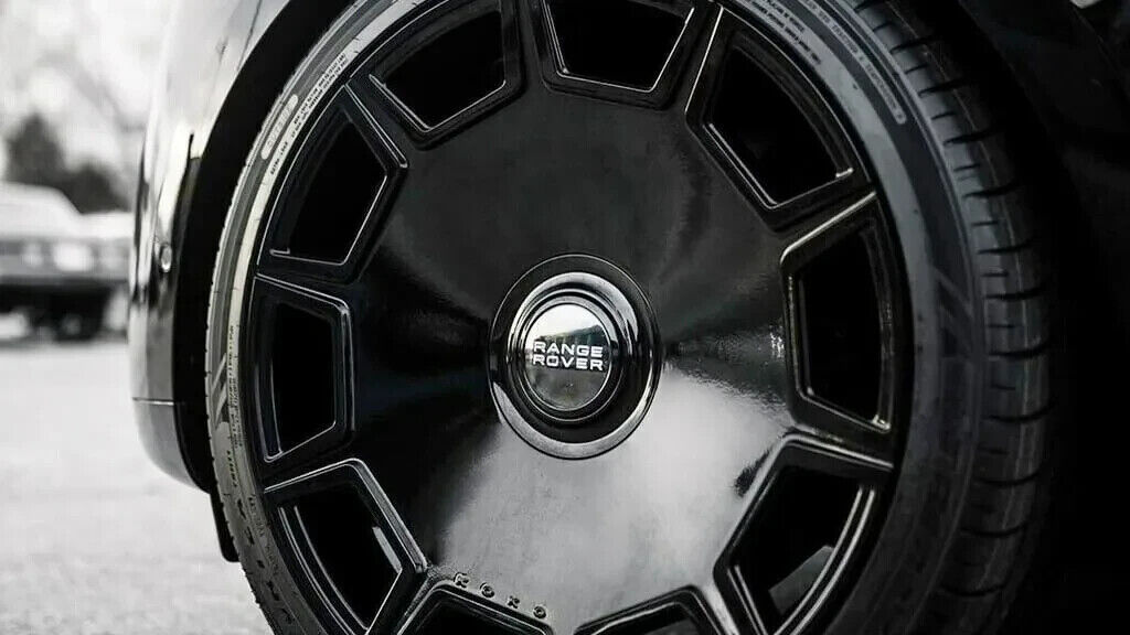 26'' Giovanna Sicily Gloss Black Wheels Tires Yukon Silverado Escalade Titan XL
