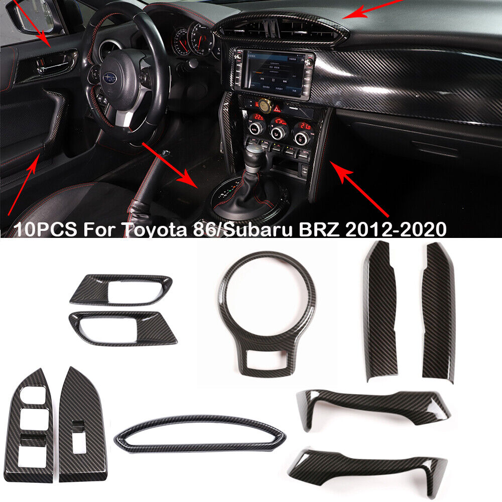 Carbon ABS Interior Decorative Trim For Toyota 86 Subaru BRZ 12-20 Scion FR-S
