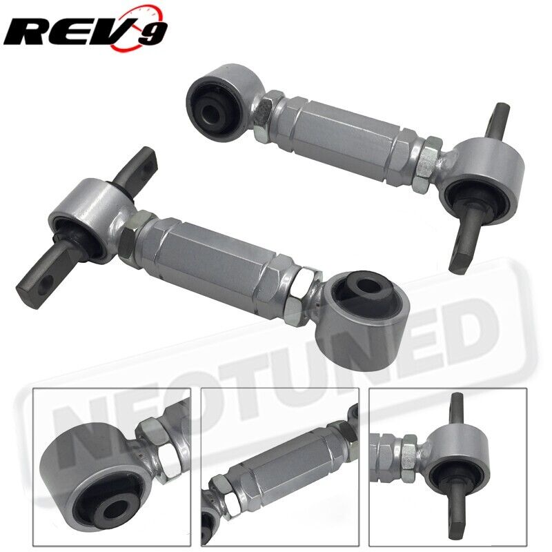 Silver Adjustable Steel Rear Camber Arm Kit For Acura Integra (DB/DC) 1994-01