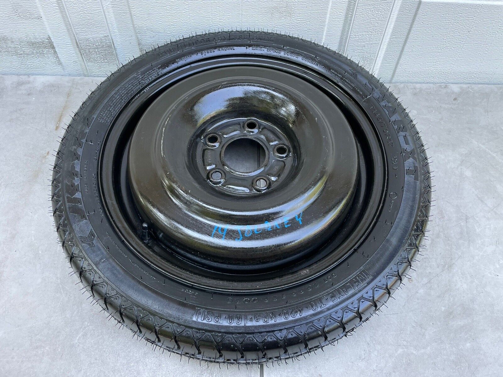 2009-2020 DODGE JOURNEY EMERGENCY SPARE TIRE COMPACT DONUT RIM & TIRE 145/70R17