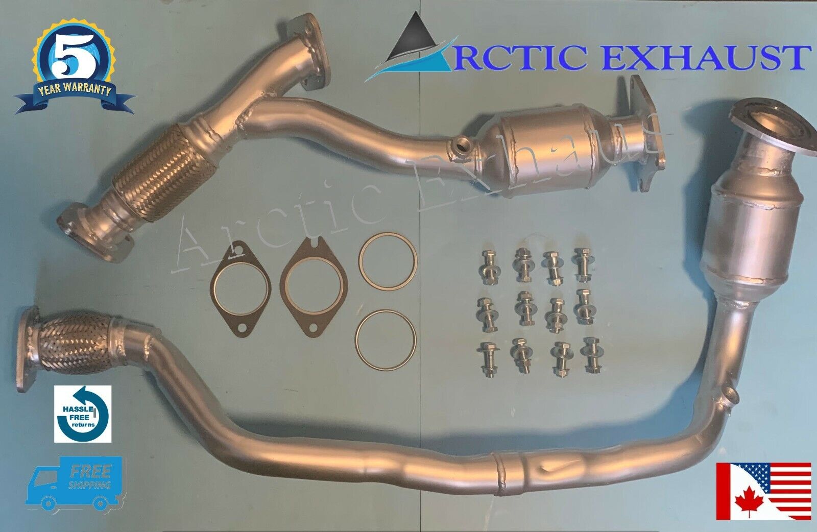 FITS: 2005-2006 CHEVROLET MALIBU 3.5L FRONT AND REAR CATALYTIC CONVERTER