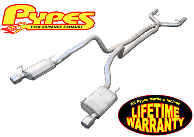2005-2010 Mustang V6 4.0 PYPES True Dual Exhaust System w/ Mufflers & X-Pipe