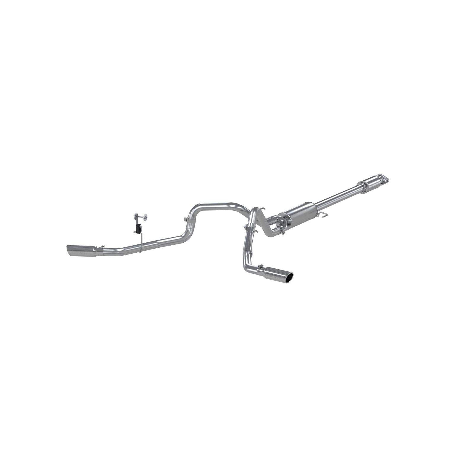 Fits 2016-2020 Ford F-150 2 1/2in. Cat Back; Dual Side Exit; AL - S5257AL