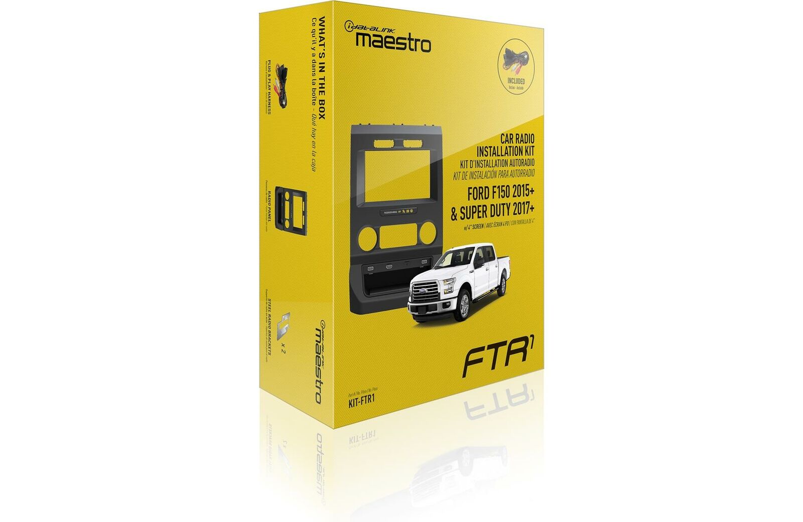 IDatalink Maestro Double Din Stereo Dash KIT FTR1 for Ford F-150 250 350 2015+ 