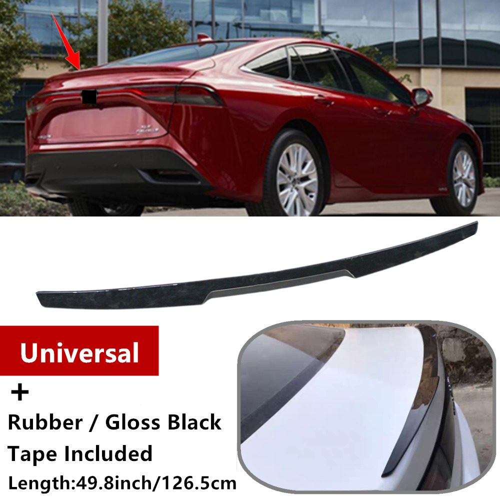 49.8''Universal Black Fit For 21-23 Toyota Mirai Sedan Trunk Lip Spoiler Wing