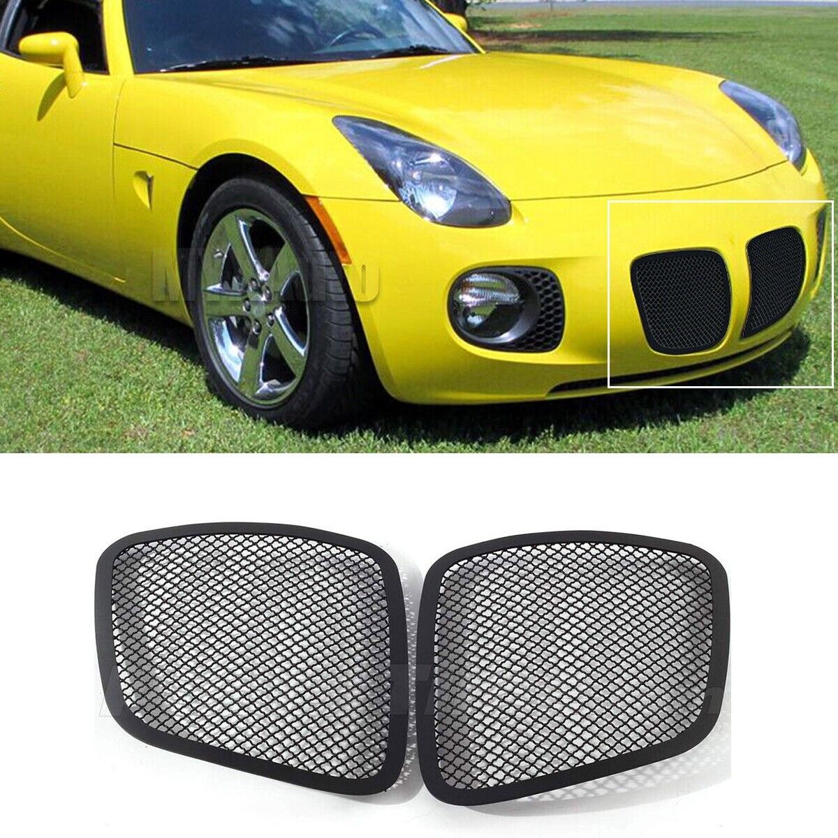 Black Mesh Upper Grille For 2006- 2009 Pontiac Solstice Stainless Steel Grill
