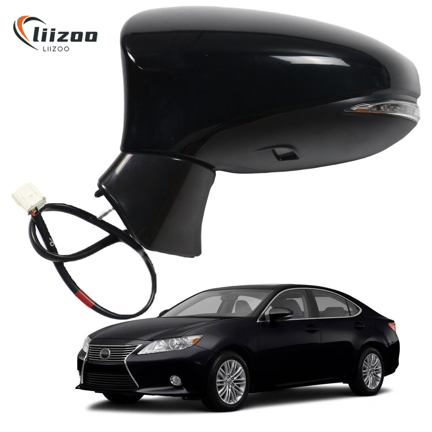 Side Mirror for Lexus ES350 ES300h 2013-18 Left Power Heated Signal Puddle Lamp