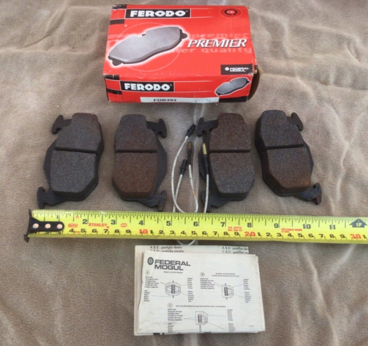Ferodo FDB393 front brake pads for Renault R9 R11 R19 and Clio