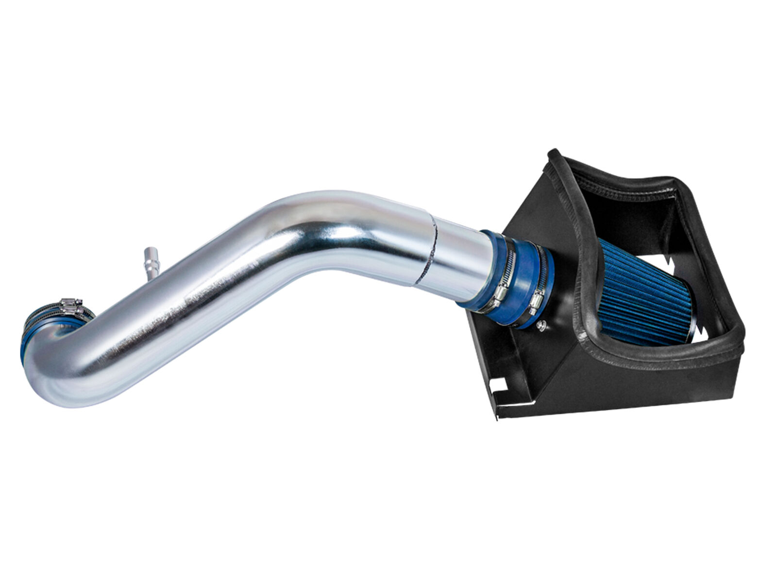 BCP BLUE 11-14 Ford F150 5.0L V8 Heat Shield Cold Air Intake System + Filter