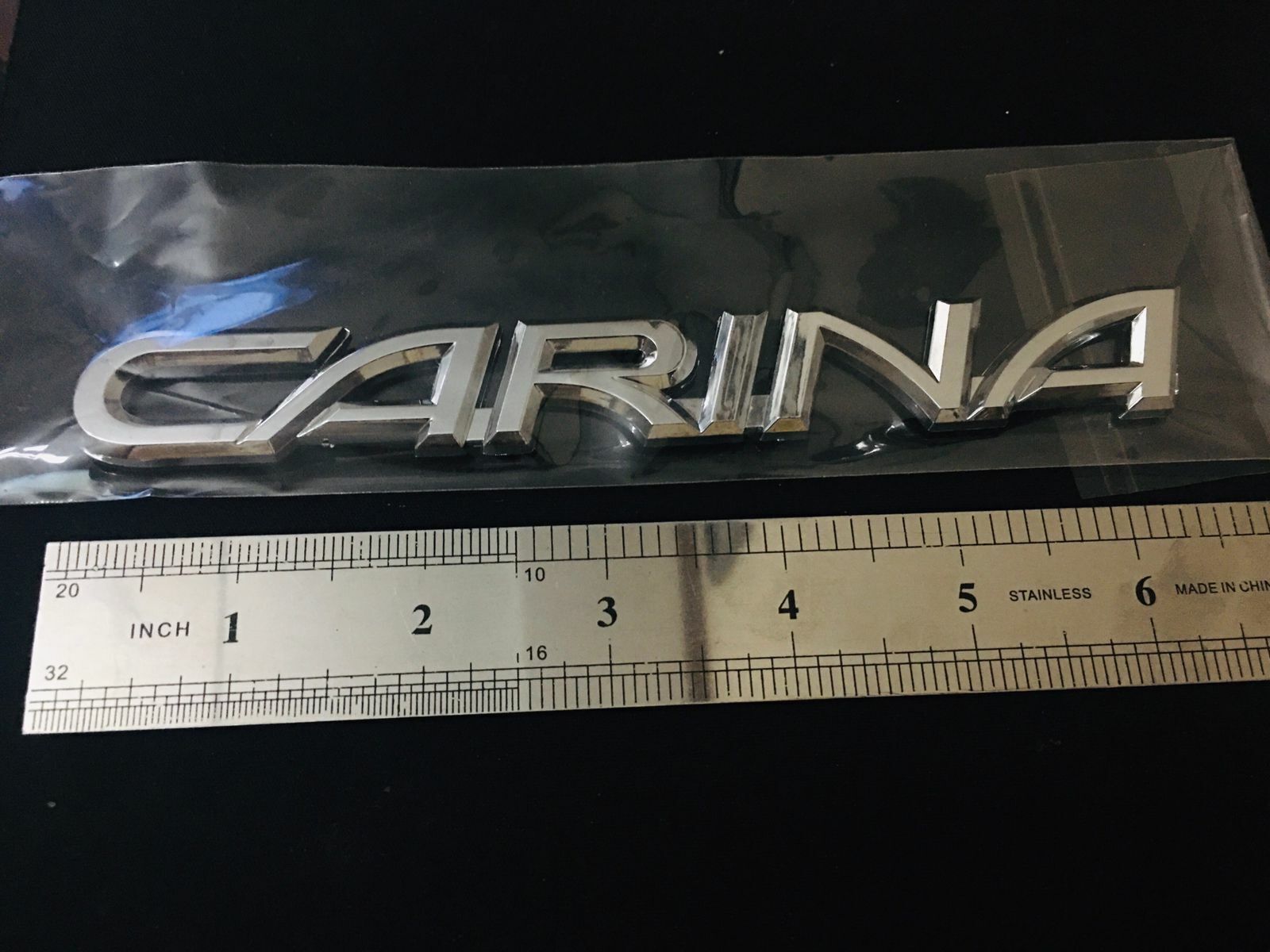 JDM CARINA EMBLEM for Cars Hard Plastic Original size Adhesive Badge