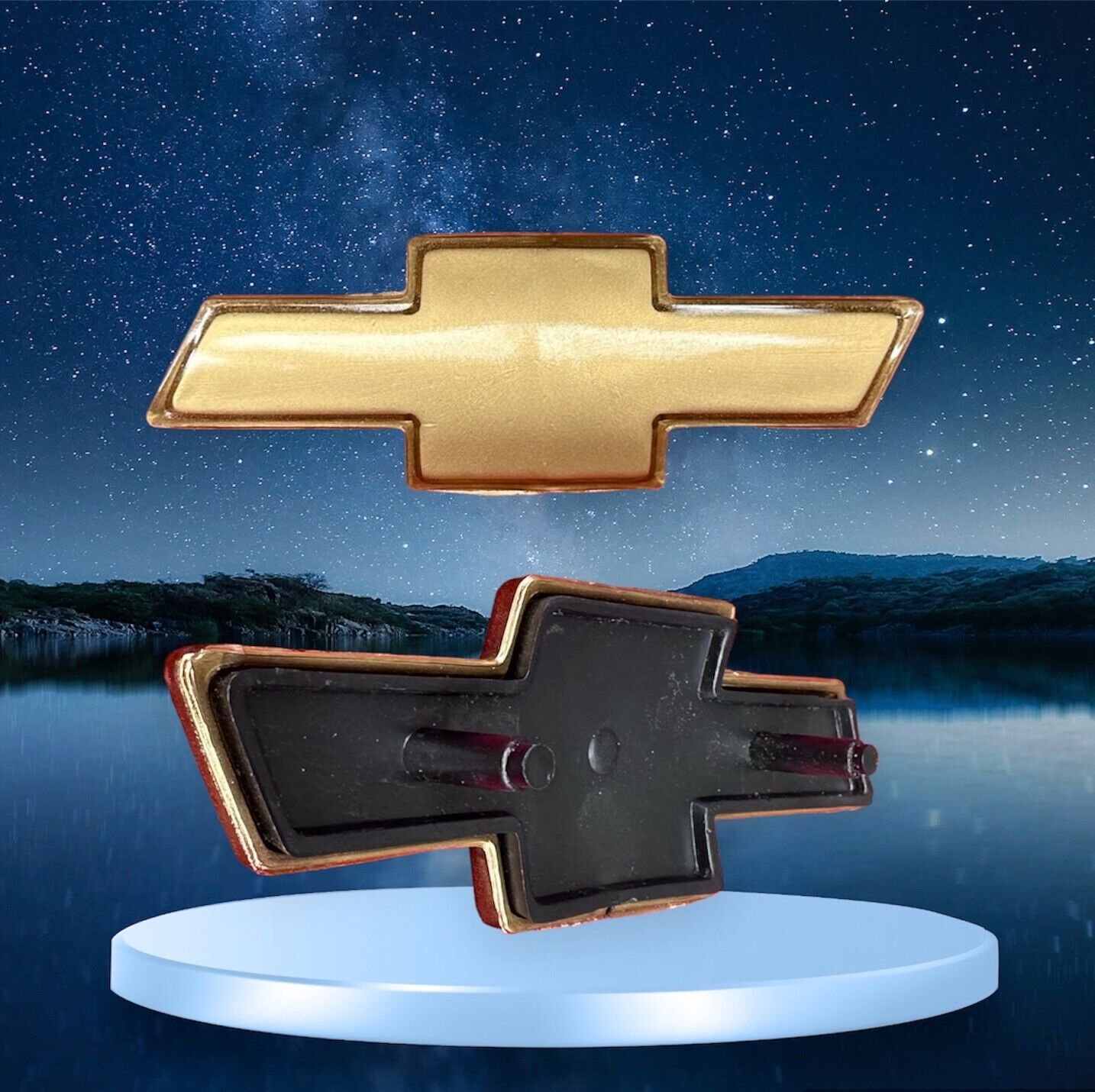Chevrolet Chevy Bow Tie Bowtie Badge with two Studs on back New Reproduction