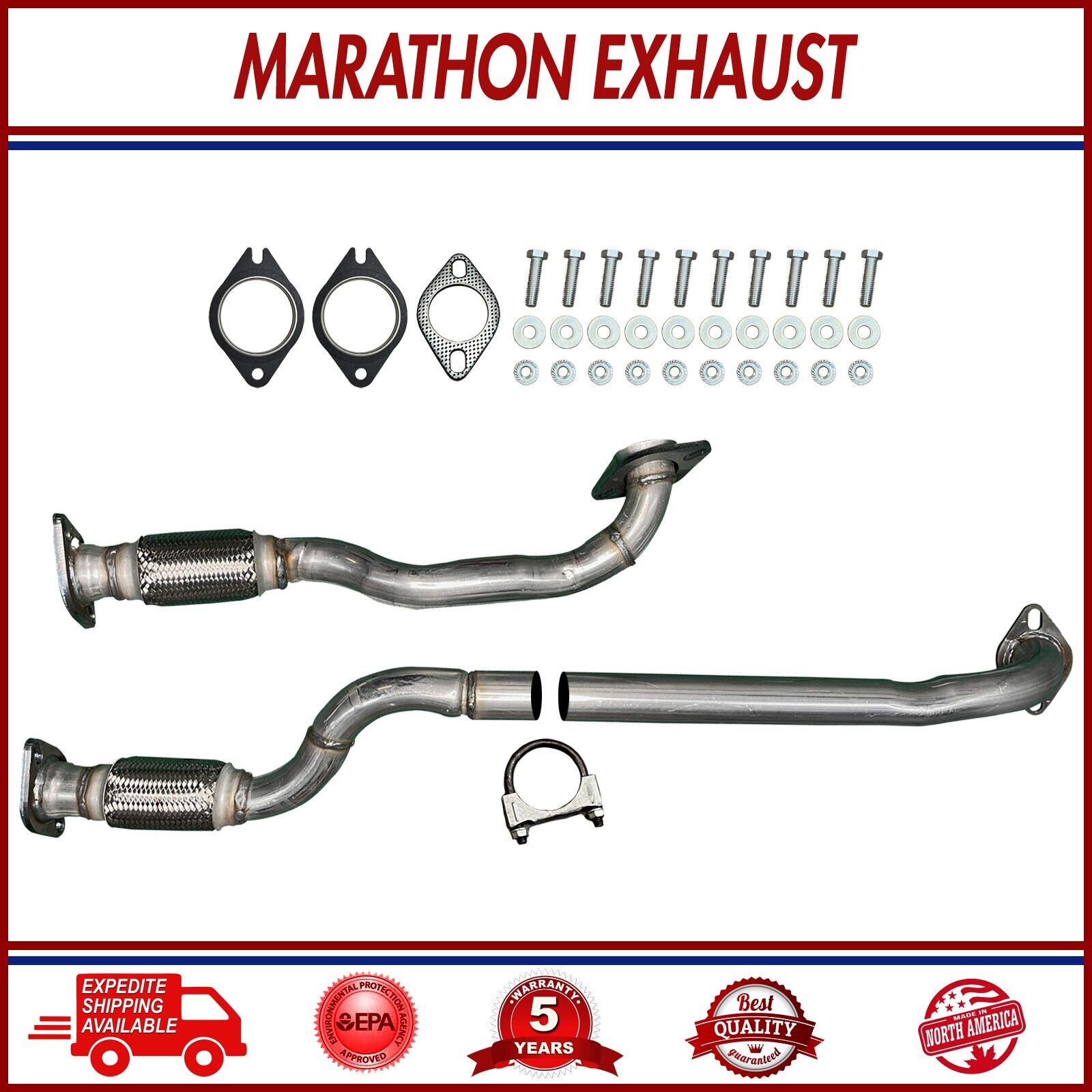 Exhaust Flex Pipe For 2017-2020 Lincoln Continental 3.7L In Stock Ready to Ship