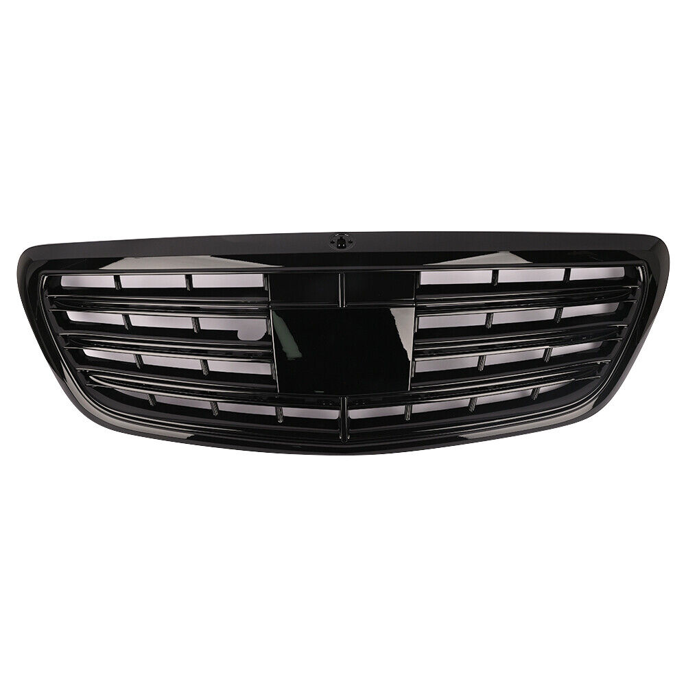 For S65 Grille S550 S63 Black Gloss Fit AMG MAYBACH 2014-2020 without Camera