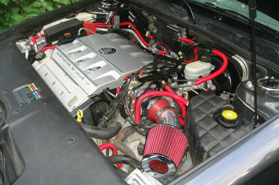Short Ram Air Intake Kit + RED Filter for 98-04 Cadillac Seville SLS/STS 4.6L V8