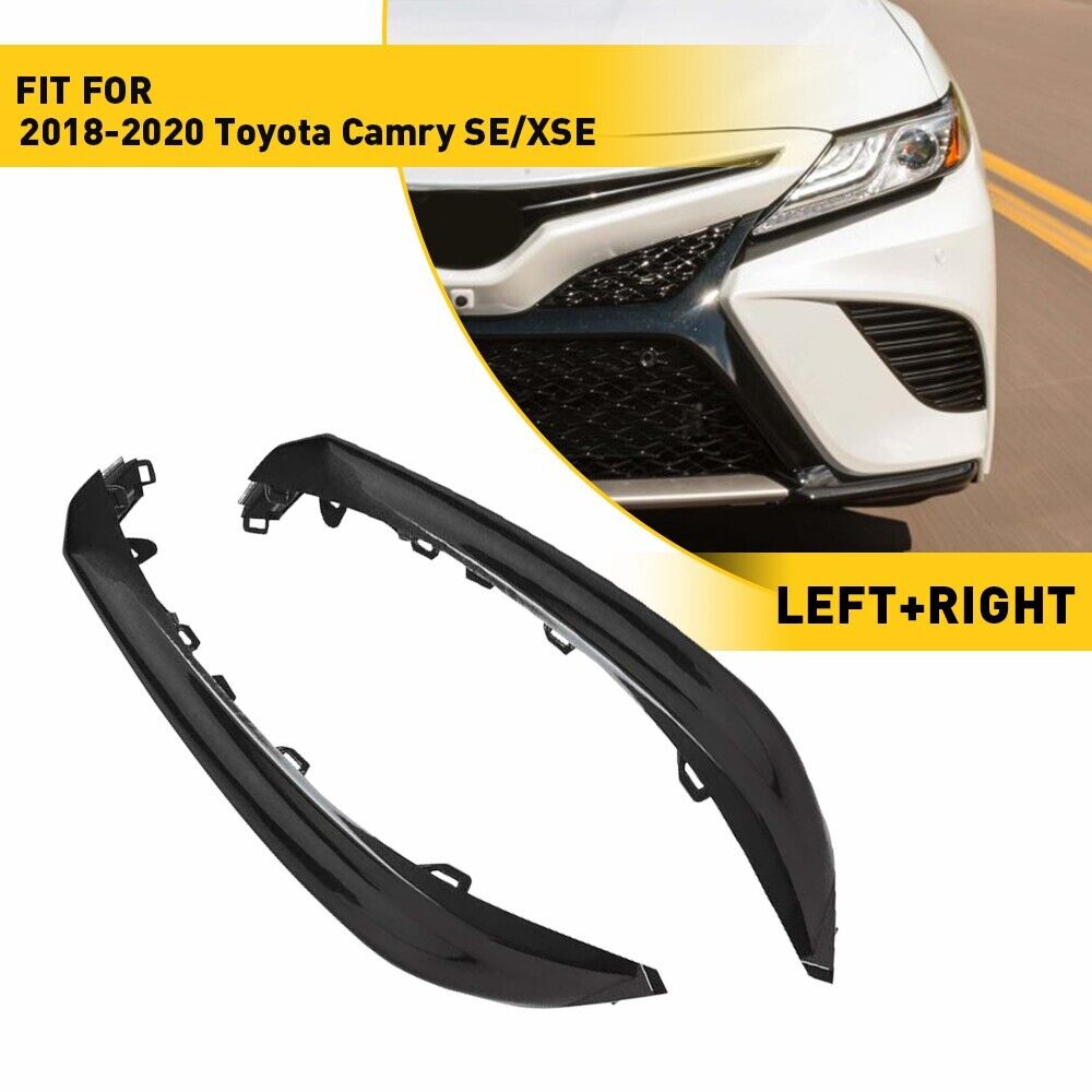Front Bumper Grille Set For Trim Molding 2018 2019 2020 Toyota Camry SE/XSE EAH