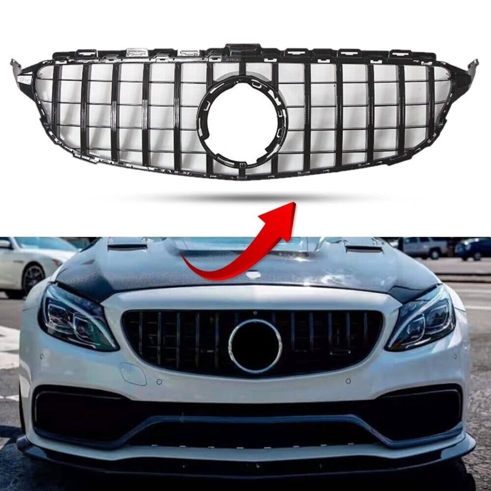 GTR AMG Style Grill Grille for Mercedes Benz W205 C200 C300 C43 2019 2020 2021