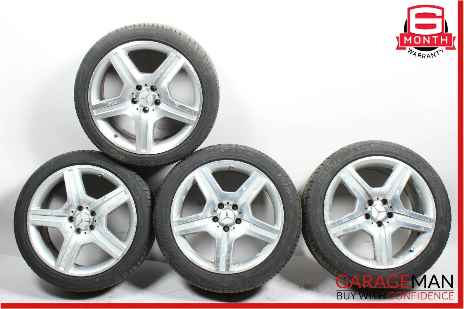 07-13 Mercedes S550 CL550 Staggered Wheel Rim Tires Set of 4 Pc 8.5x9.5 R19