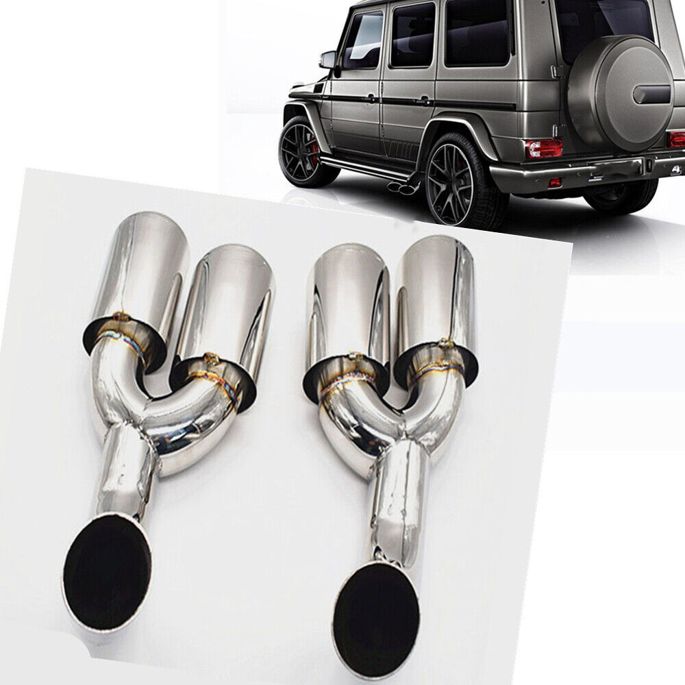 Car DUAL Exhaust Muffler Tip Pipe For MB Benz G W463 G500 G55 G63 Sport 07-15 US