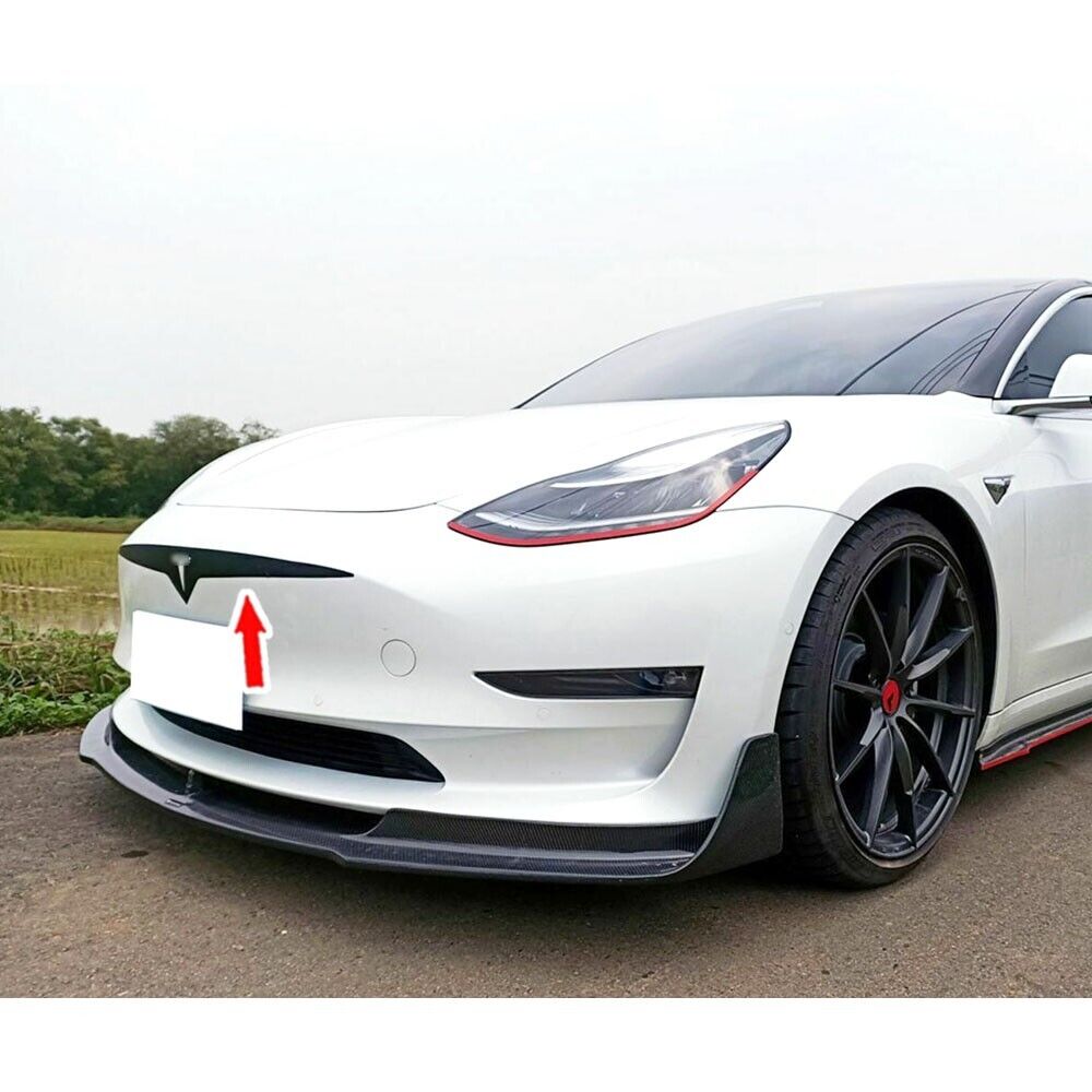 For Tesla Model 3 4DR Fastback Front Grille Look Sticker Matte Black 1PCS 2020