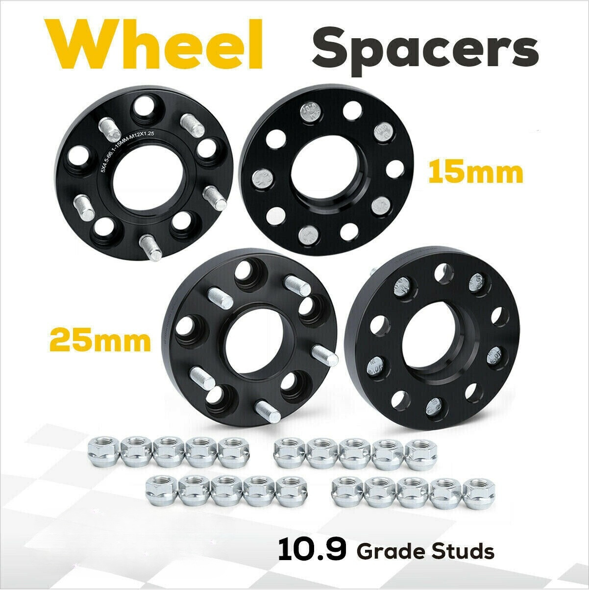 15mm + 25mm 5x4.5 to 5x114.3 Wheel Spacers For Nissan 370Z 350Z Infiniti G37 G35