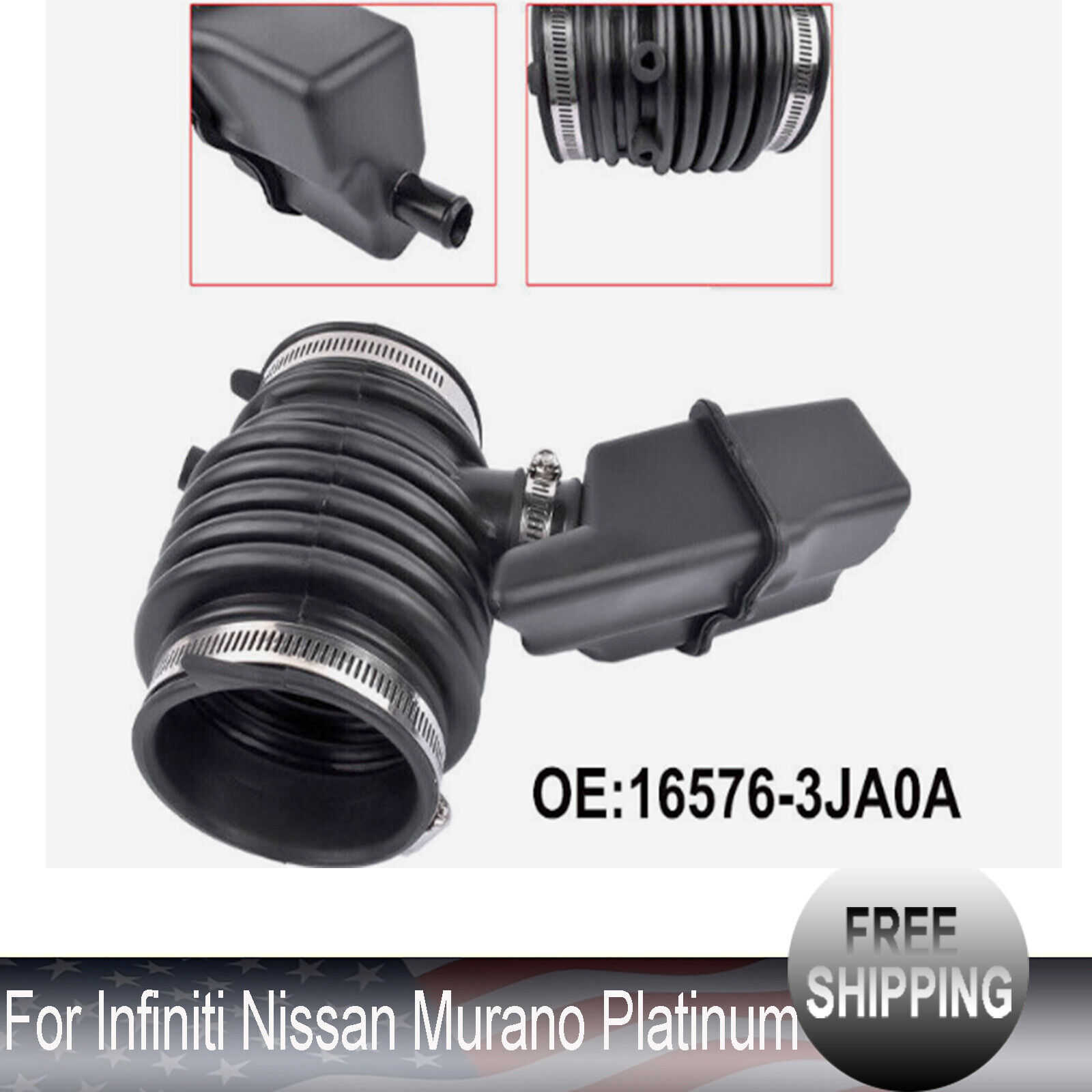 Air Intake Duct For Infiniti JX35 / QX60 Nissan Murano Platinum 3.5L 16576-3JA0A