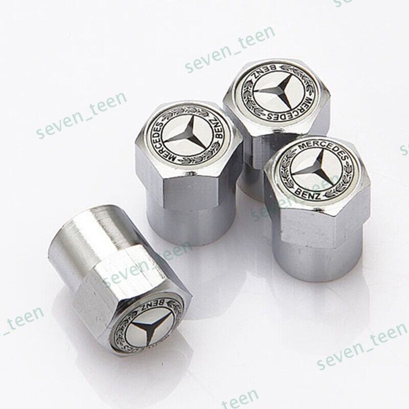 4x For Mercedes-Benz Car Tire Valve Stems Caps Wheel Air Valve Covers Styling