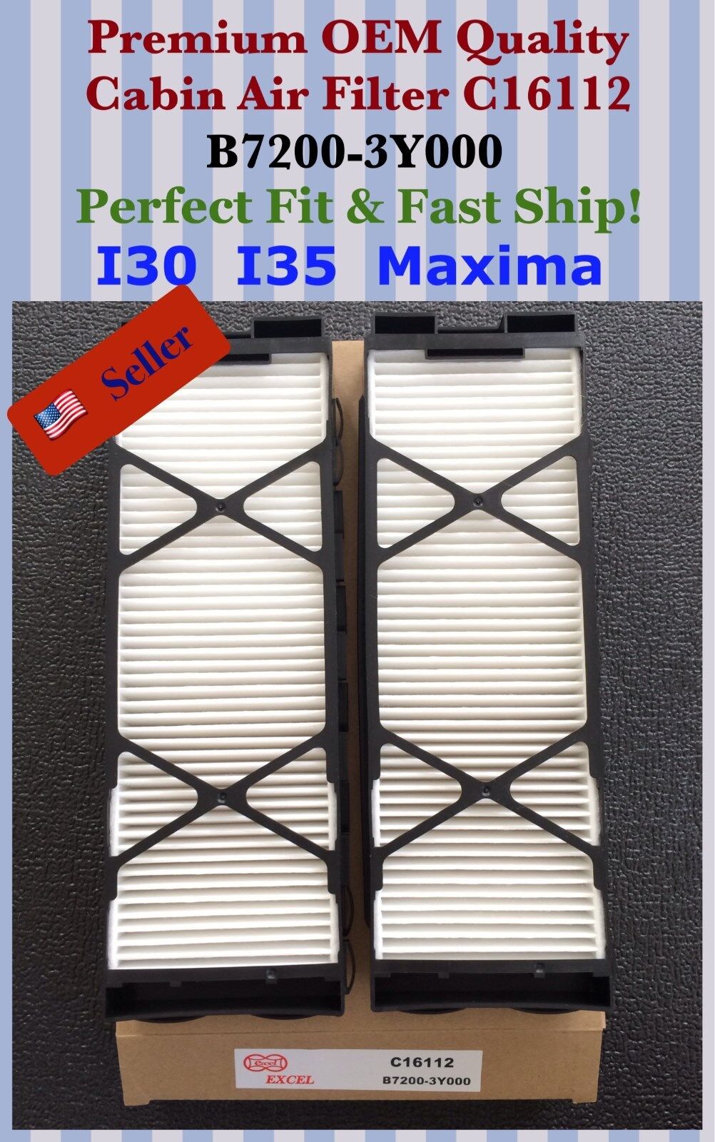 I30(01) I35(02-04) / Maxima (00-03) PREMIUM QUALITY Cabin Air Filter C16112 ^o^ 