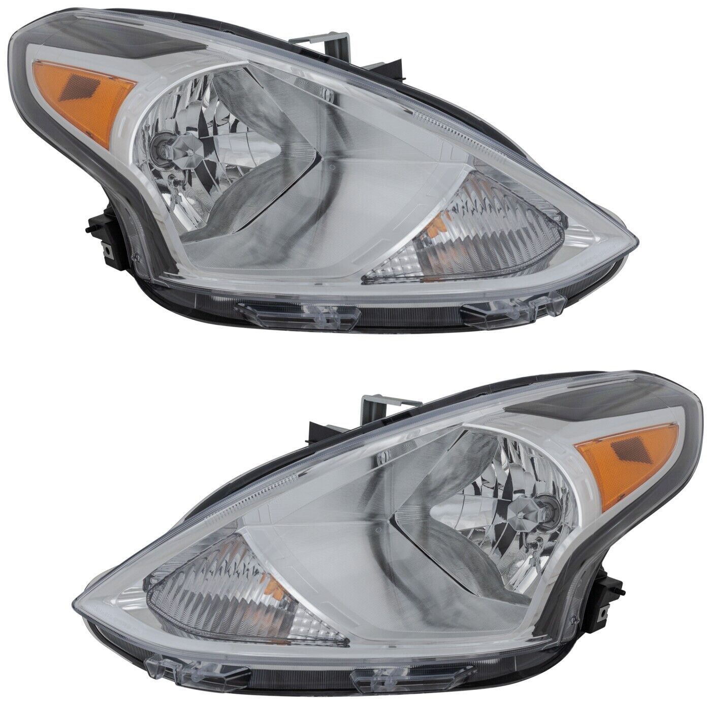 Headlight Set For 2015-2019 Nissan Versa Left and Right Headlamp 2Pc Pair