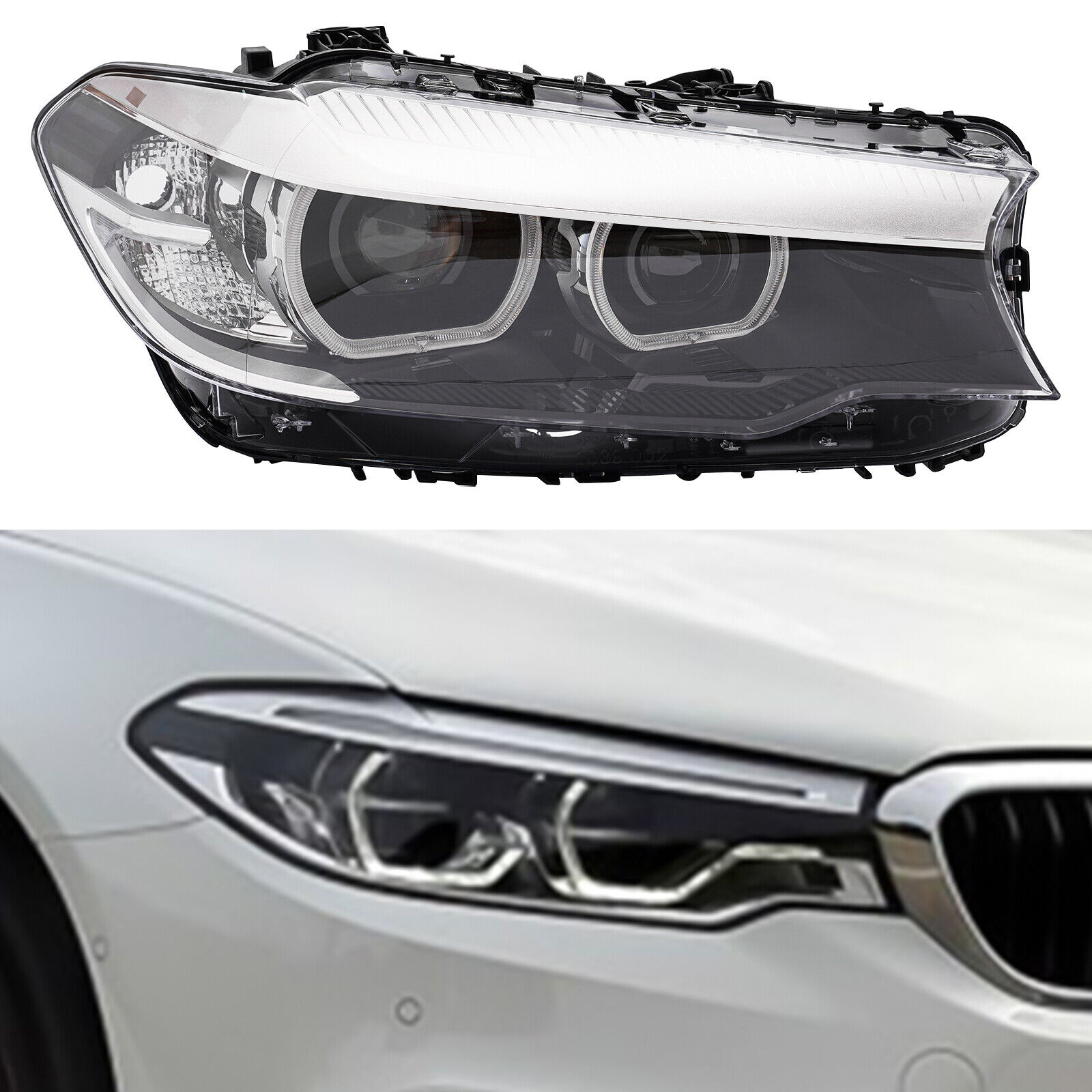 Passenger LED Headlight For 2017 2018 2019 2020 BMW 5 Series G30 530i 540i M5
