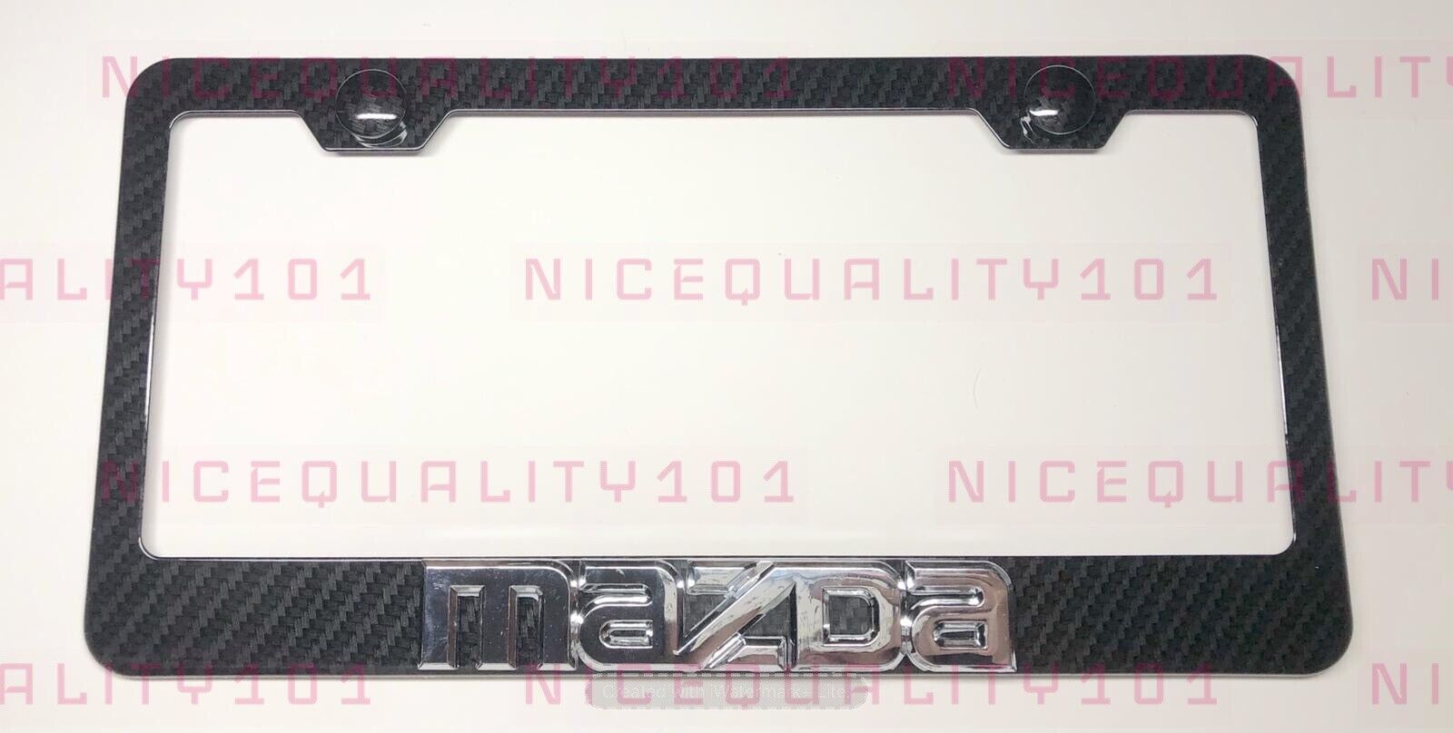 3D Mazda 6 ZX Zoom-Zoom Carbon Fiber Style Finished License Plate Frame