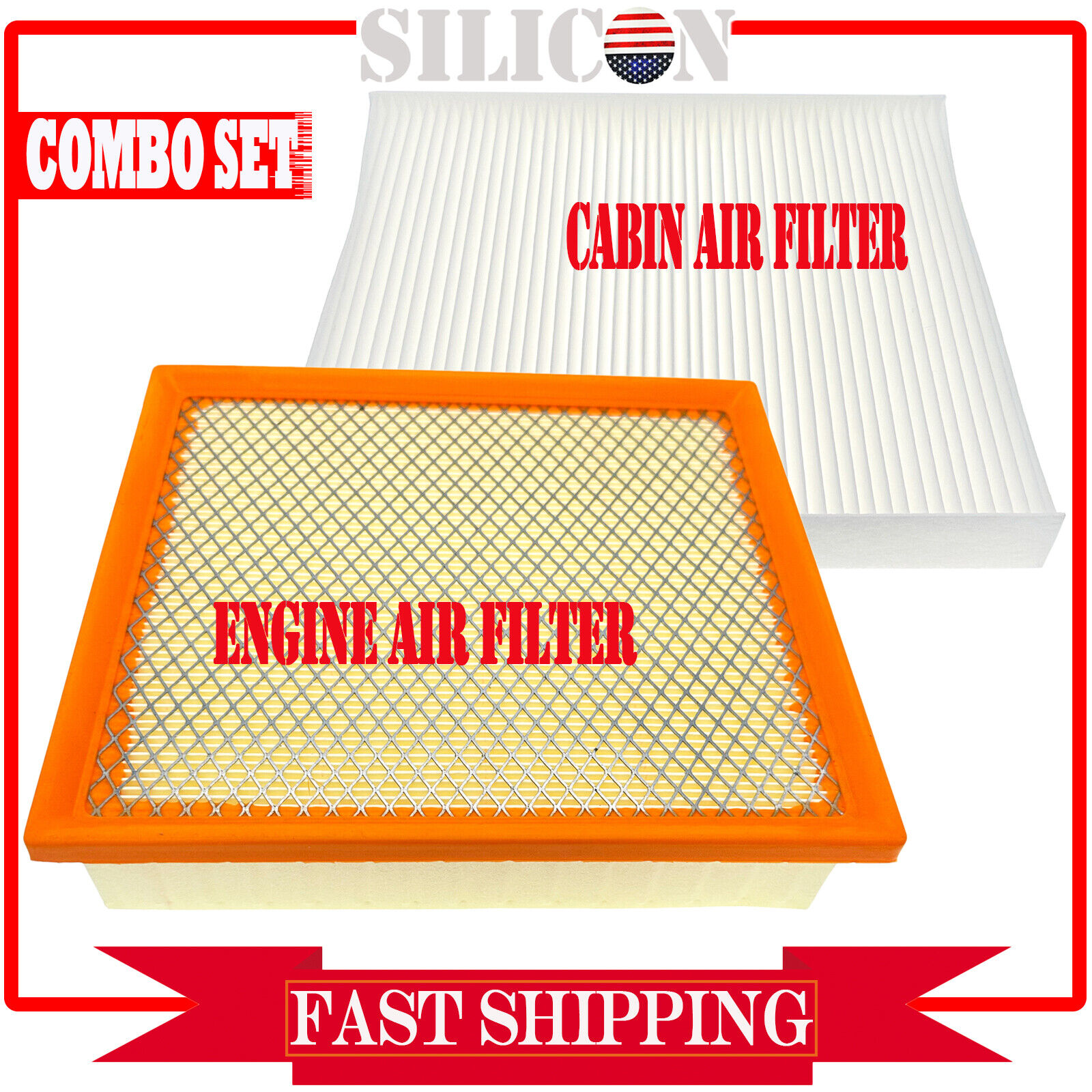 Engine & Cabin Air Filter For 2011-22 Dodge Durango 2011-21 Jeep Grand Cherokee