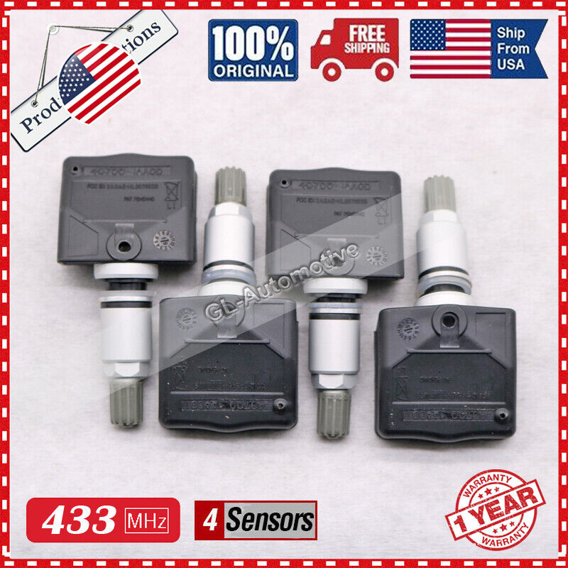 Set of 4PCS TPMS Tire Pressure Sensor For Nissan Altima Armada Cube 40700-1AA0D
