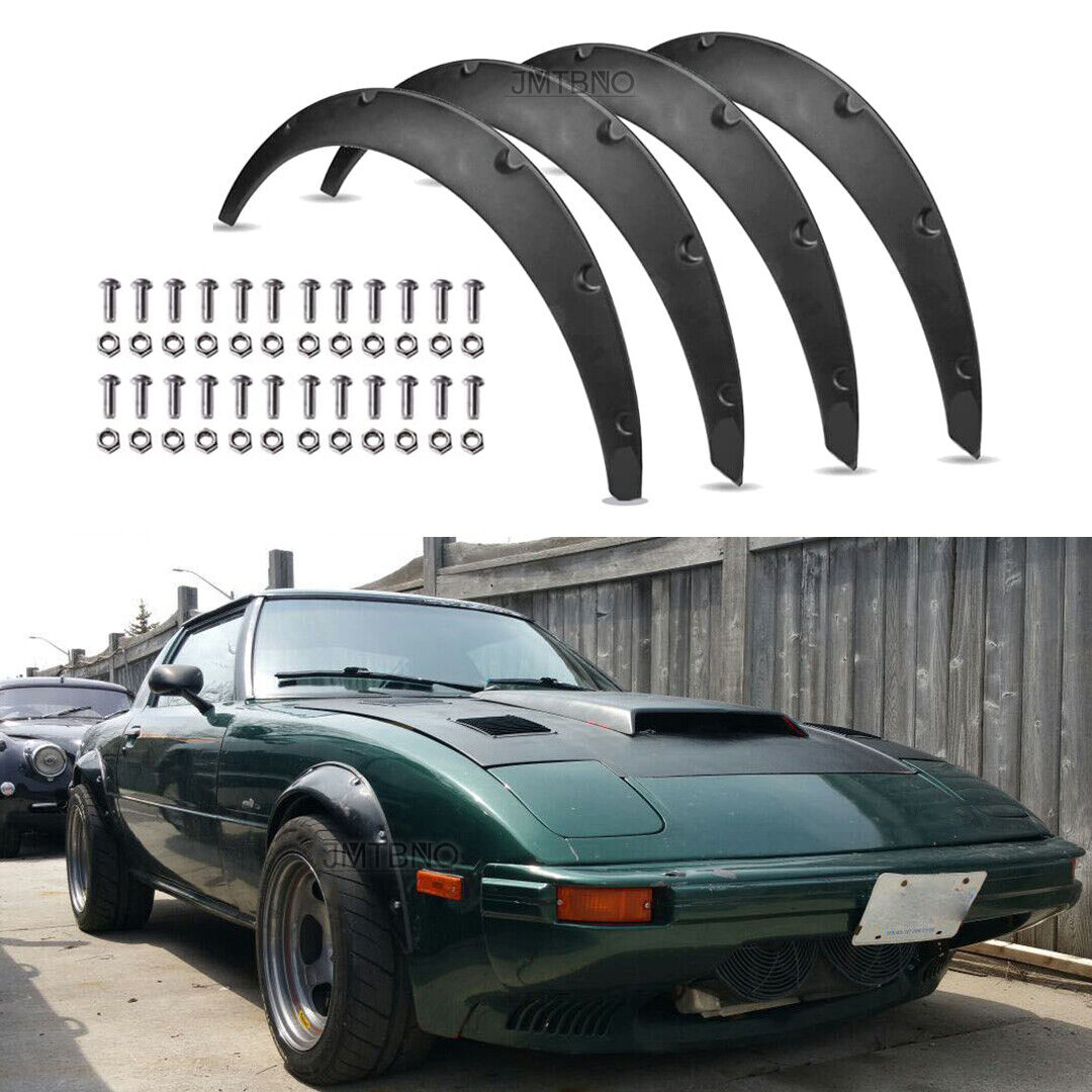 For Mazda RX-3 RX-7 RX-8 4x Car Wheel Arches Fender Flares Extra Wide Body Kit