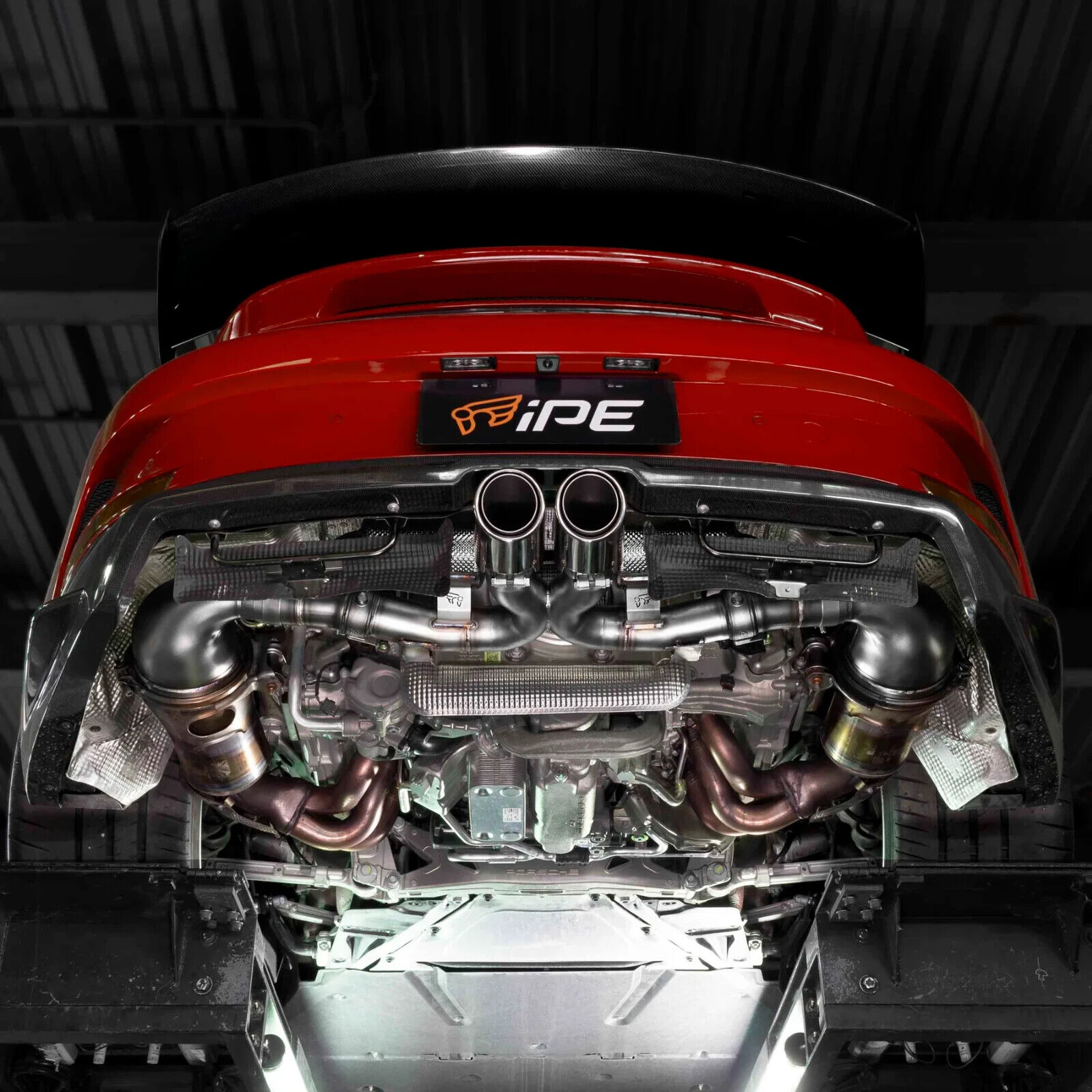 iPE Exhaust Stainless Steel Valved CatBack Chrome Tips Porsche 992 GT3