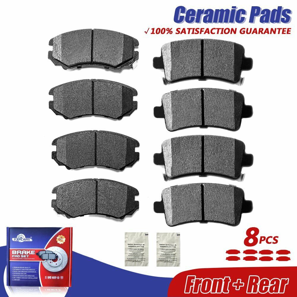 Front and Rear Ceramic Brake Pads For Buick LaCrosse Regal, Chevy Impala Malibu
