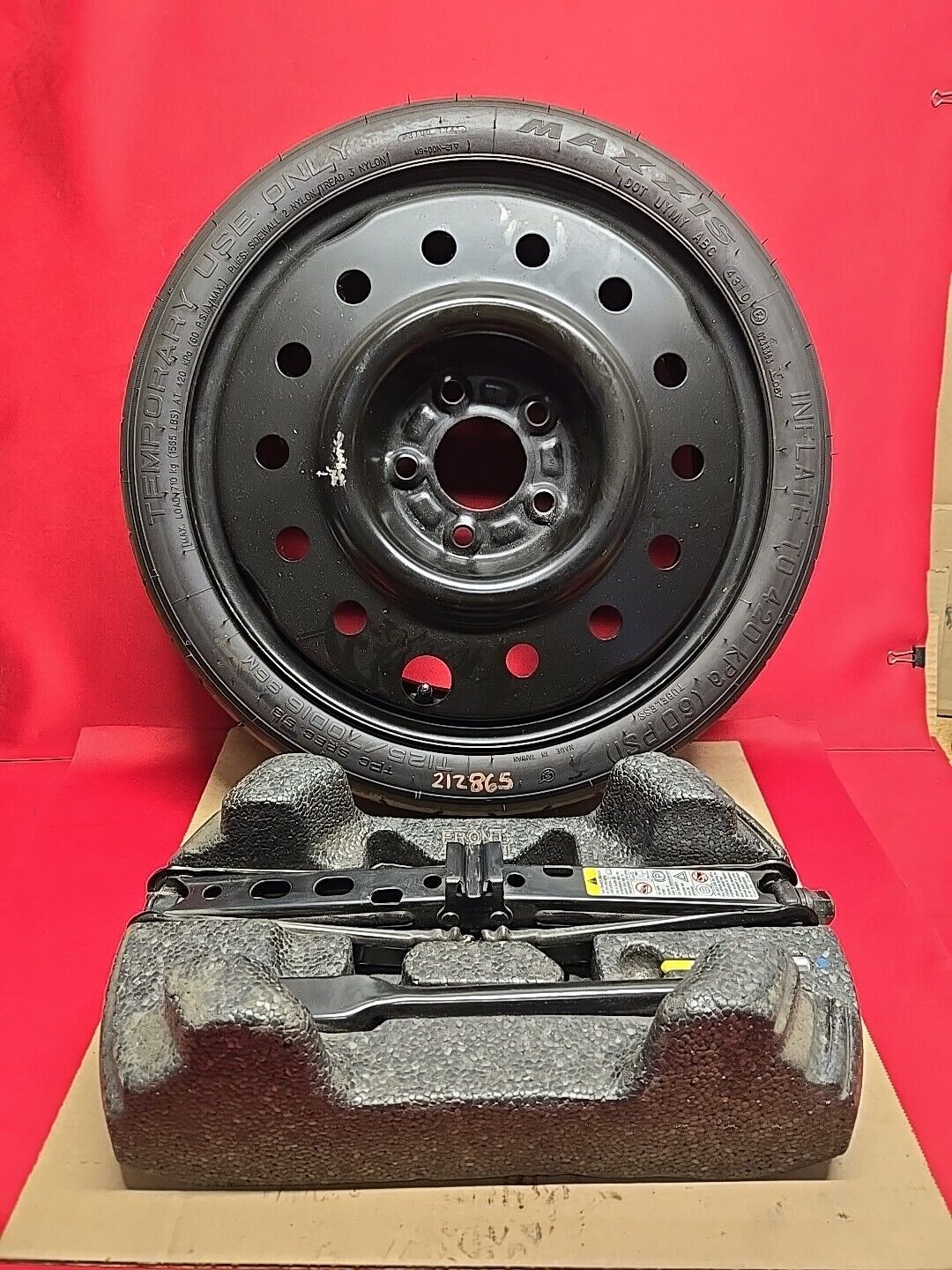2002 - 2015 GM Chevy Buick Pontiac 16x4 Spare Tire w/ Emergency Jack Foam Set