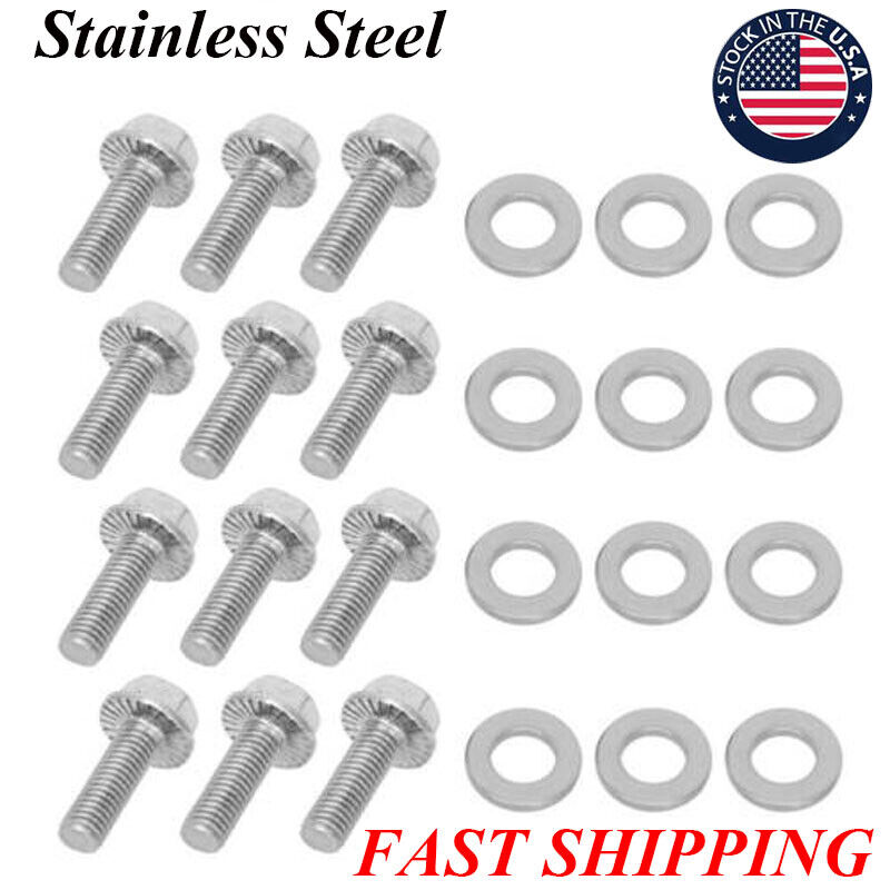 Stainless Steel For LS LT Exhaust Manifold Header Bolts Kits LS1 LS2 LT1 LS3 US