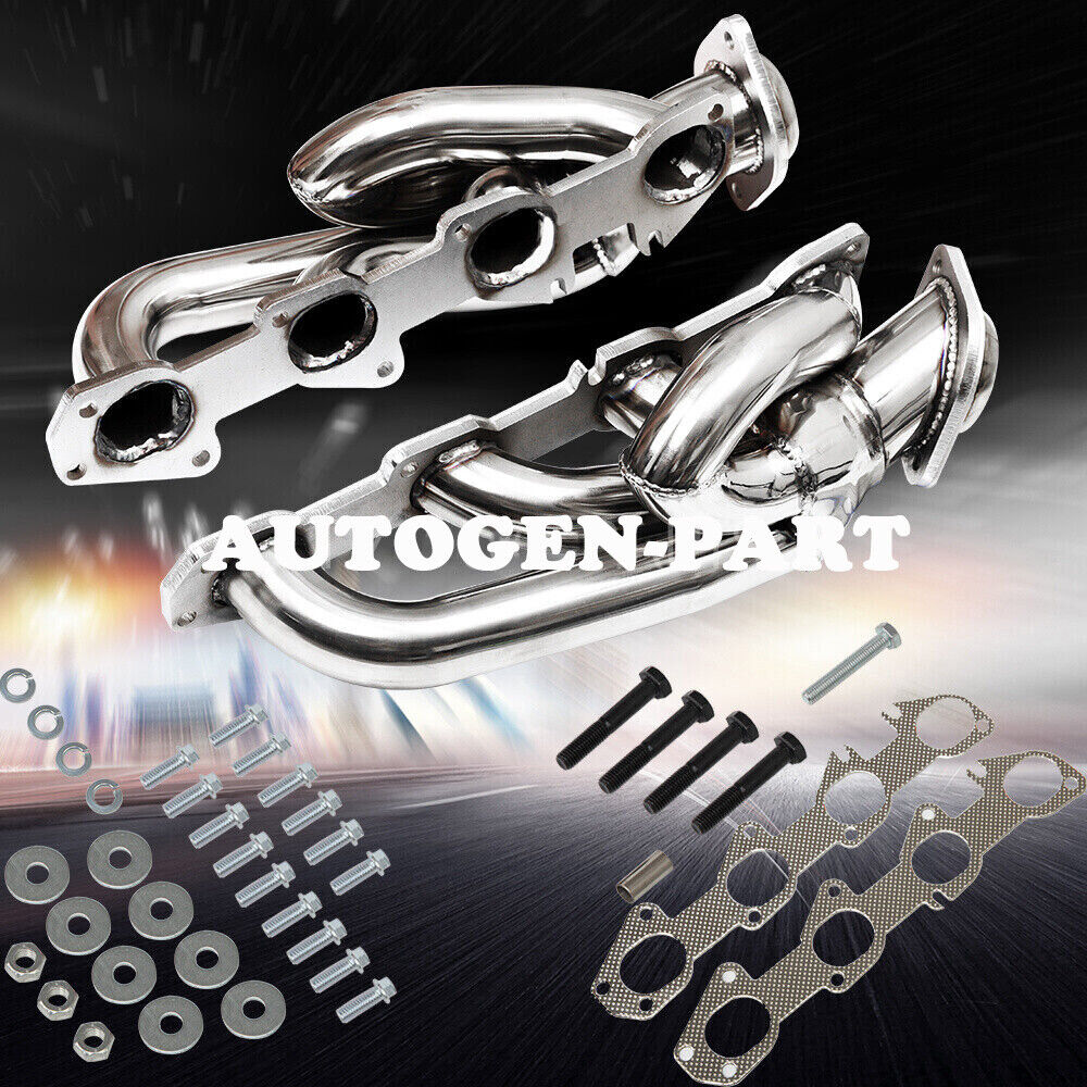 For 09-18 Dodge Ram 1500 Headers Exhaust Shorty Hemi Manifold Stainless 5.7L