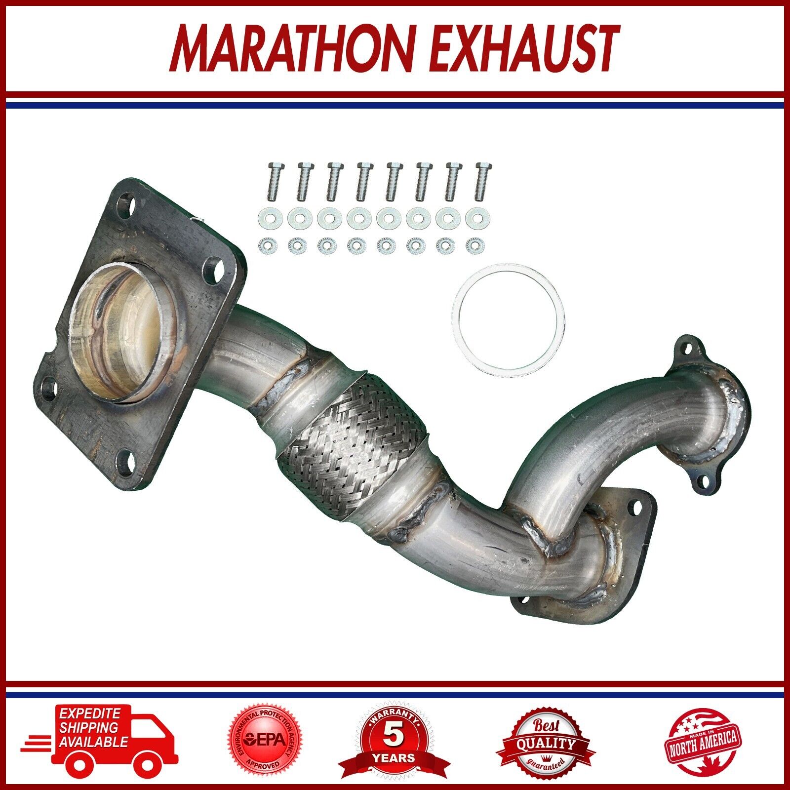 Front Flex Pipe for 06-11 Cadillac DTS | Buick Lucerne 4.6L In Stock Exact Fit